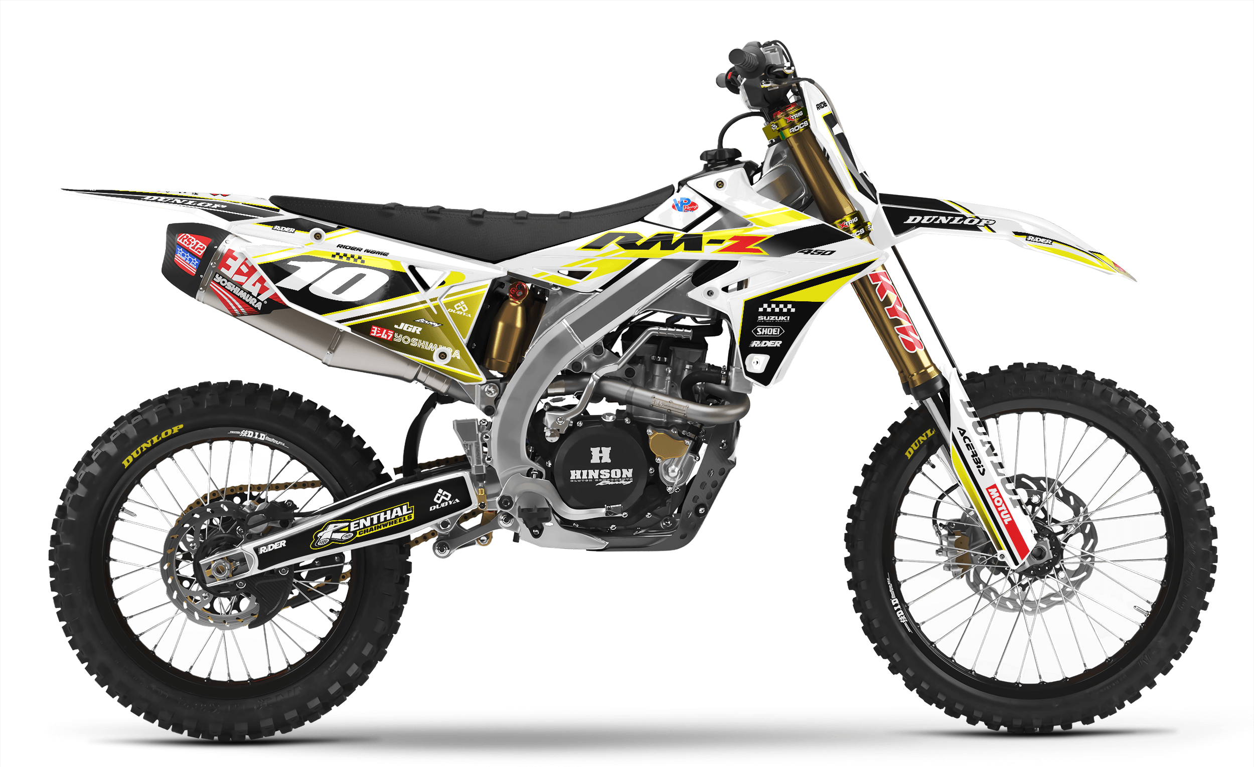 TRUE WHITE Suzuki Full Graphics Kit
