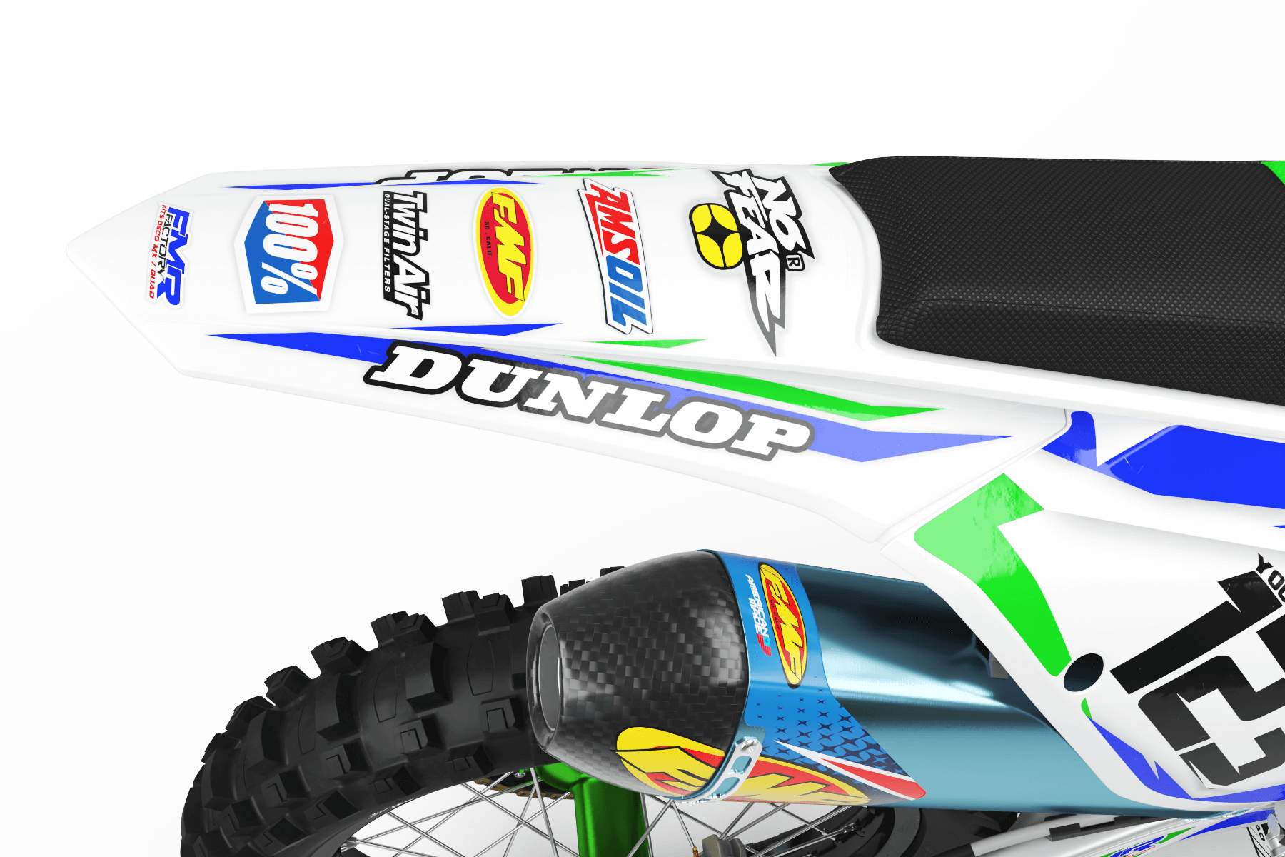 Graphics Kit FMR FACTORY GREEN : Stunning design for your Motocross