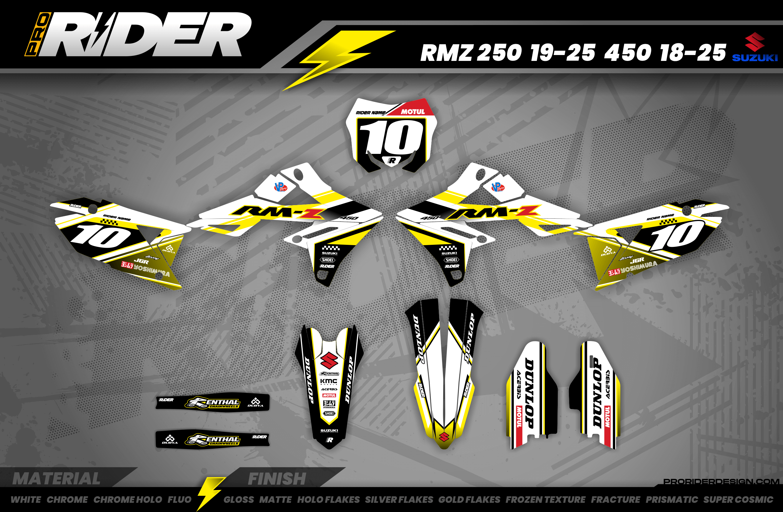 TRUE WHITE Suzuki Full Graphics Kit