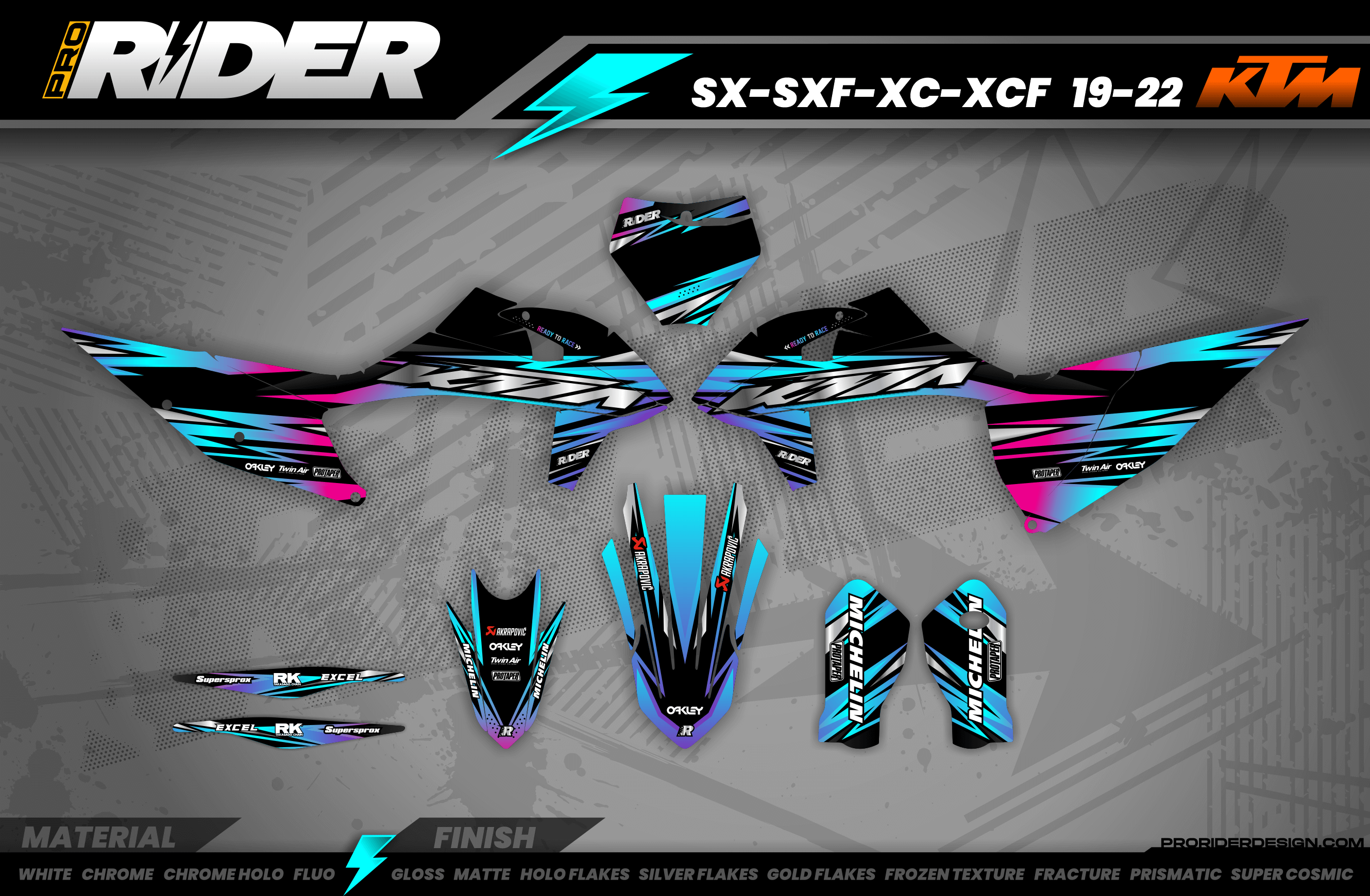 BLUE LUMEN KTM Full Graphics Kit