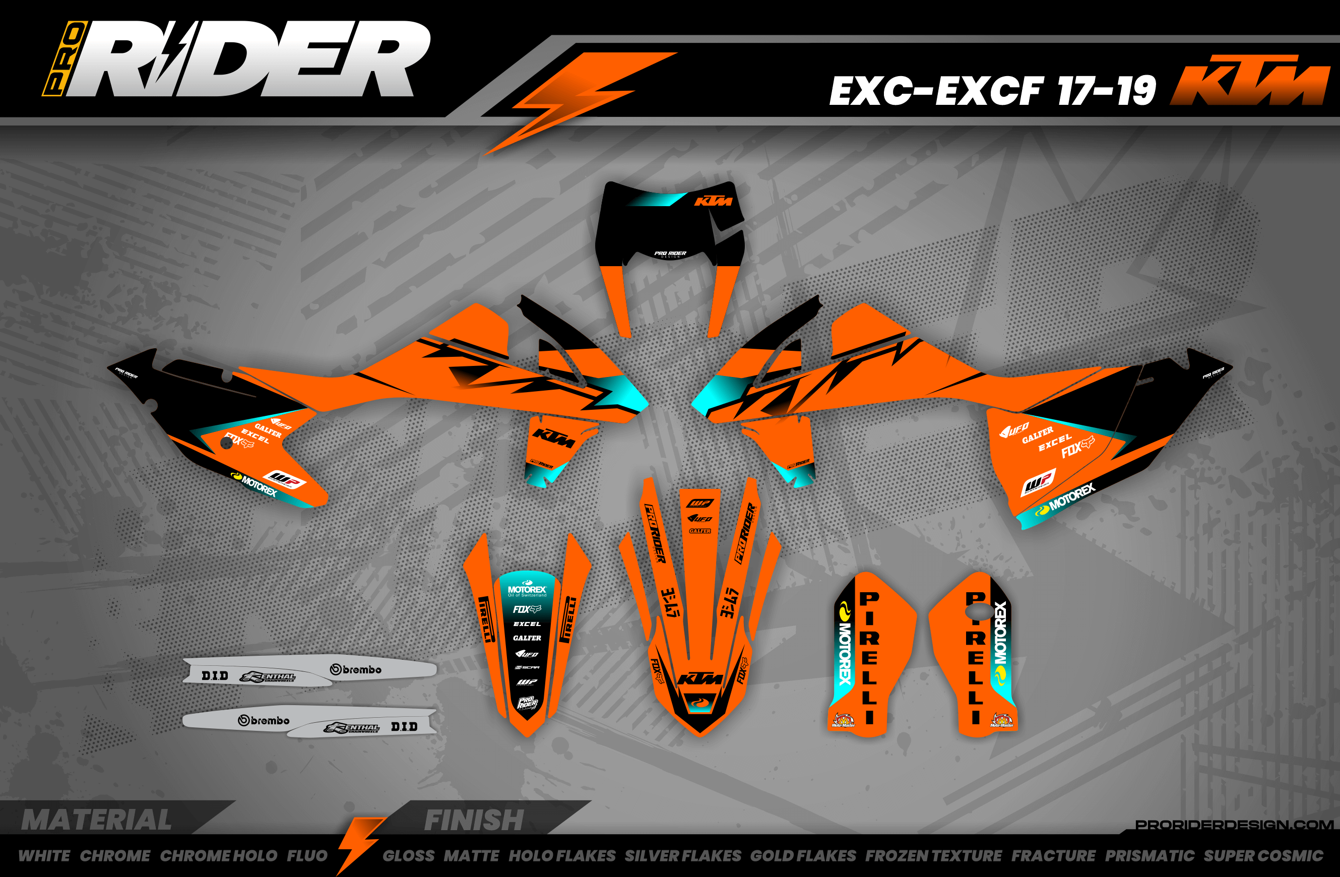 KTM Graphics SX XC SXF XCF EXC.. - OEM VECTOR TEAL