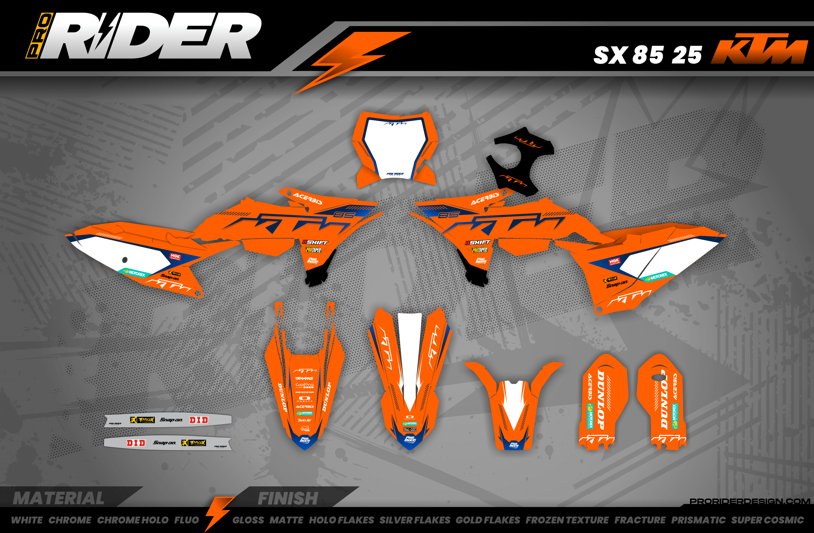 KTM Graphics SX XC SXF XCF EXC.. | Shadow Edition | Orange blue