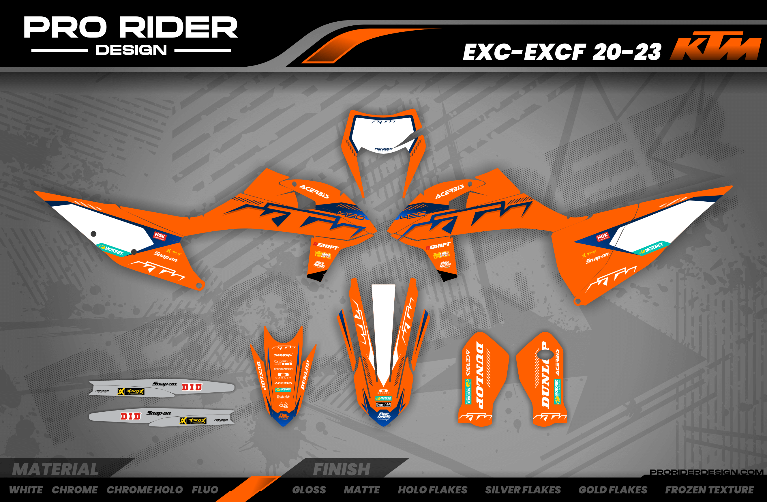 KTM Graphics SX XC SXF XCF EXC.. | Shadow Edition | Orange blue