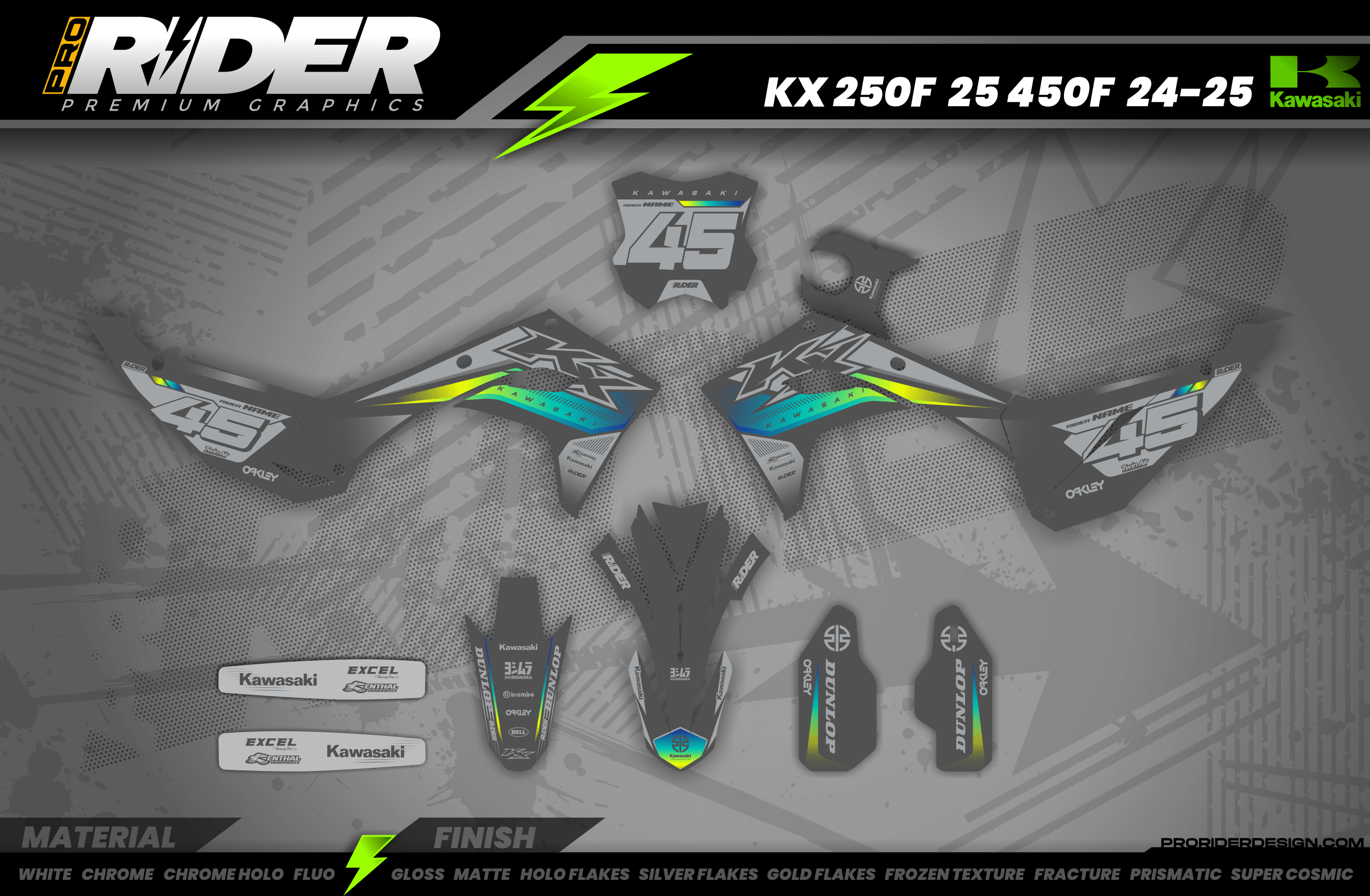 KAWASAKI Full Graphics Kit | Forged