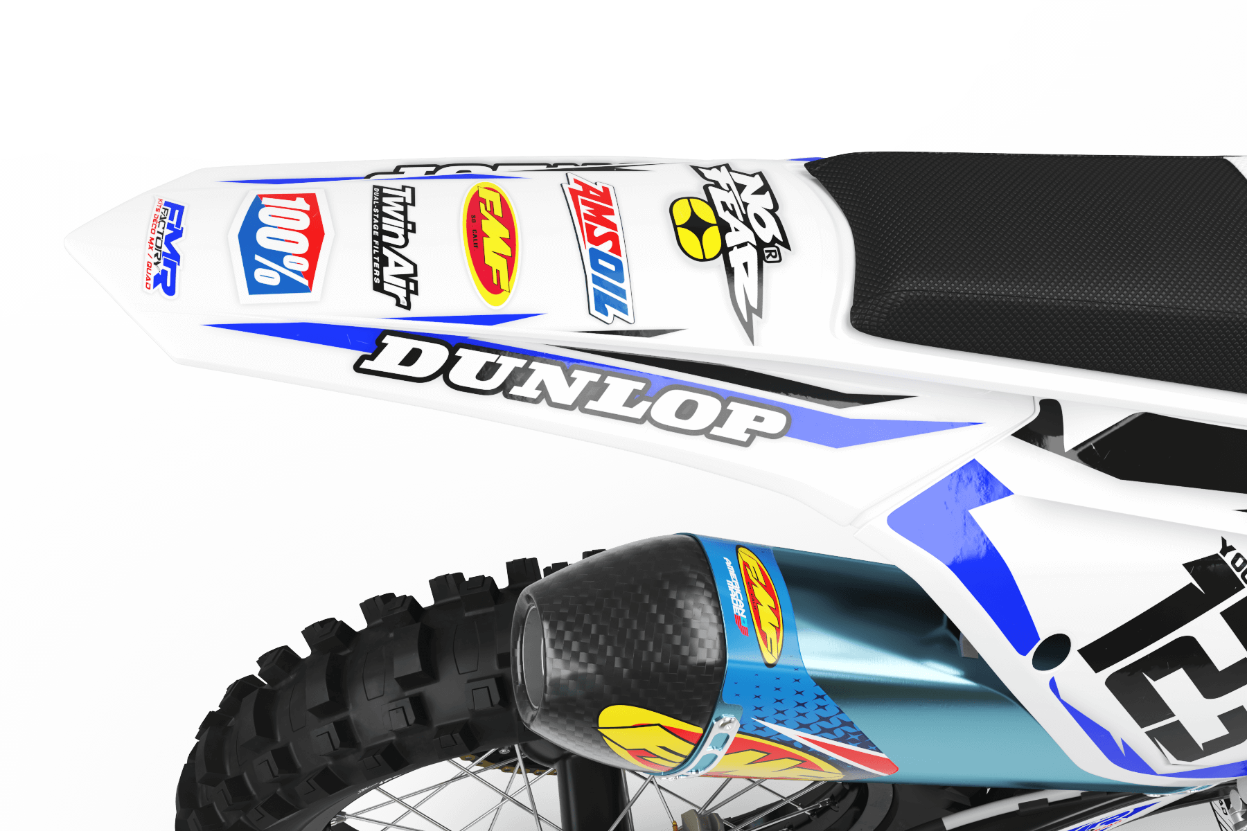 Graphics Kit FMR FACTORY BLUE : Stunning design for your Motocross