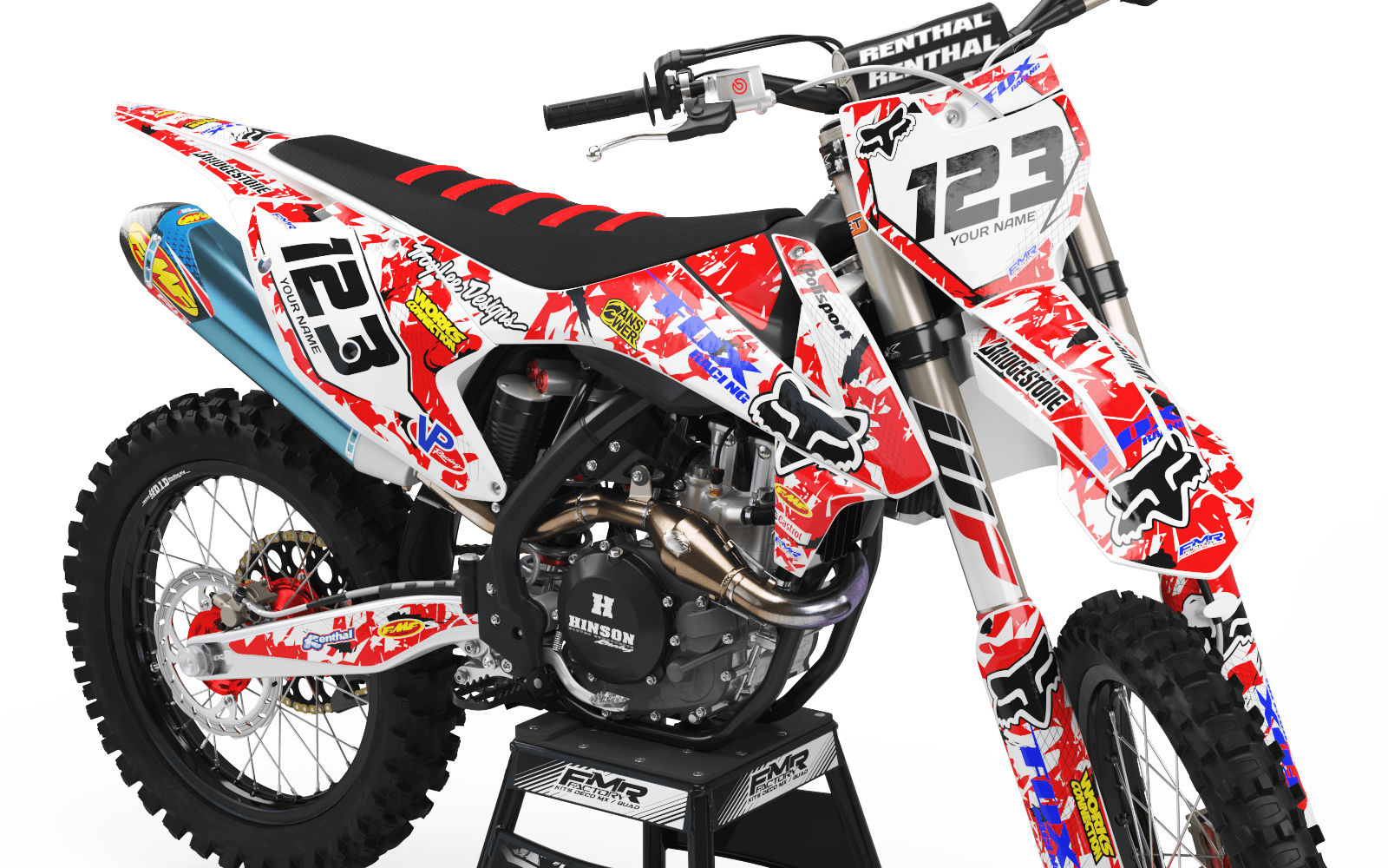 Graphics Kit FOX CAMO RED : amaze your friends with an original design