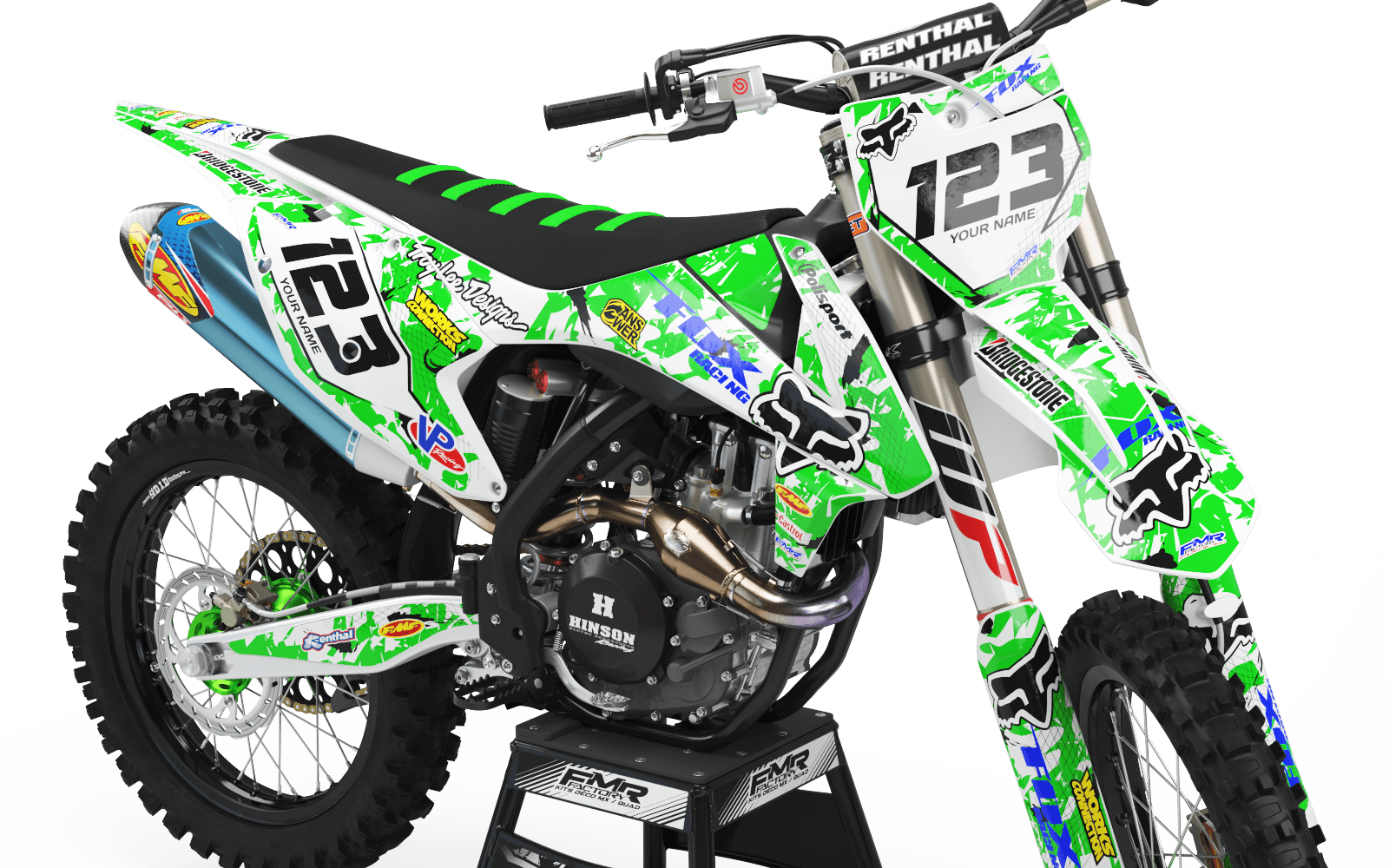 Graphics Kit FOX CAMO GREEN : amaze your friends with an original design
