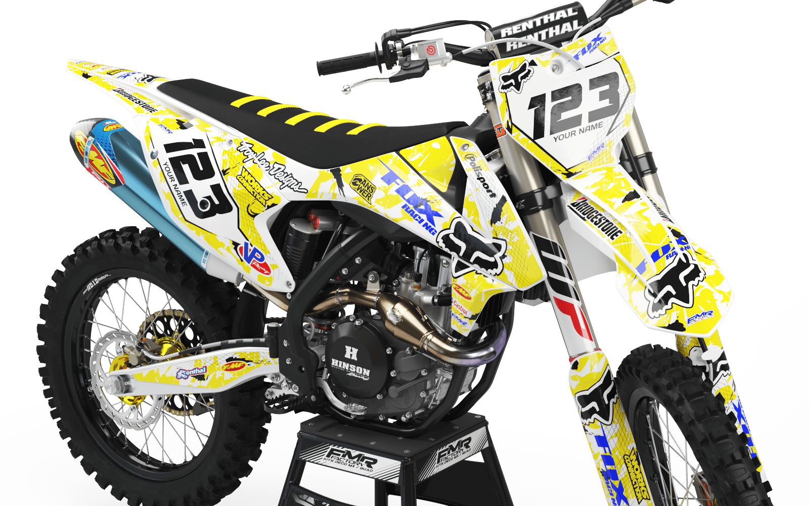 Graphics Kit FOX CAMO YELLOW: amaze your friends with an original design
