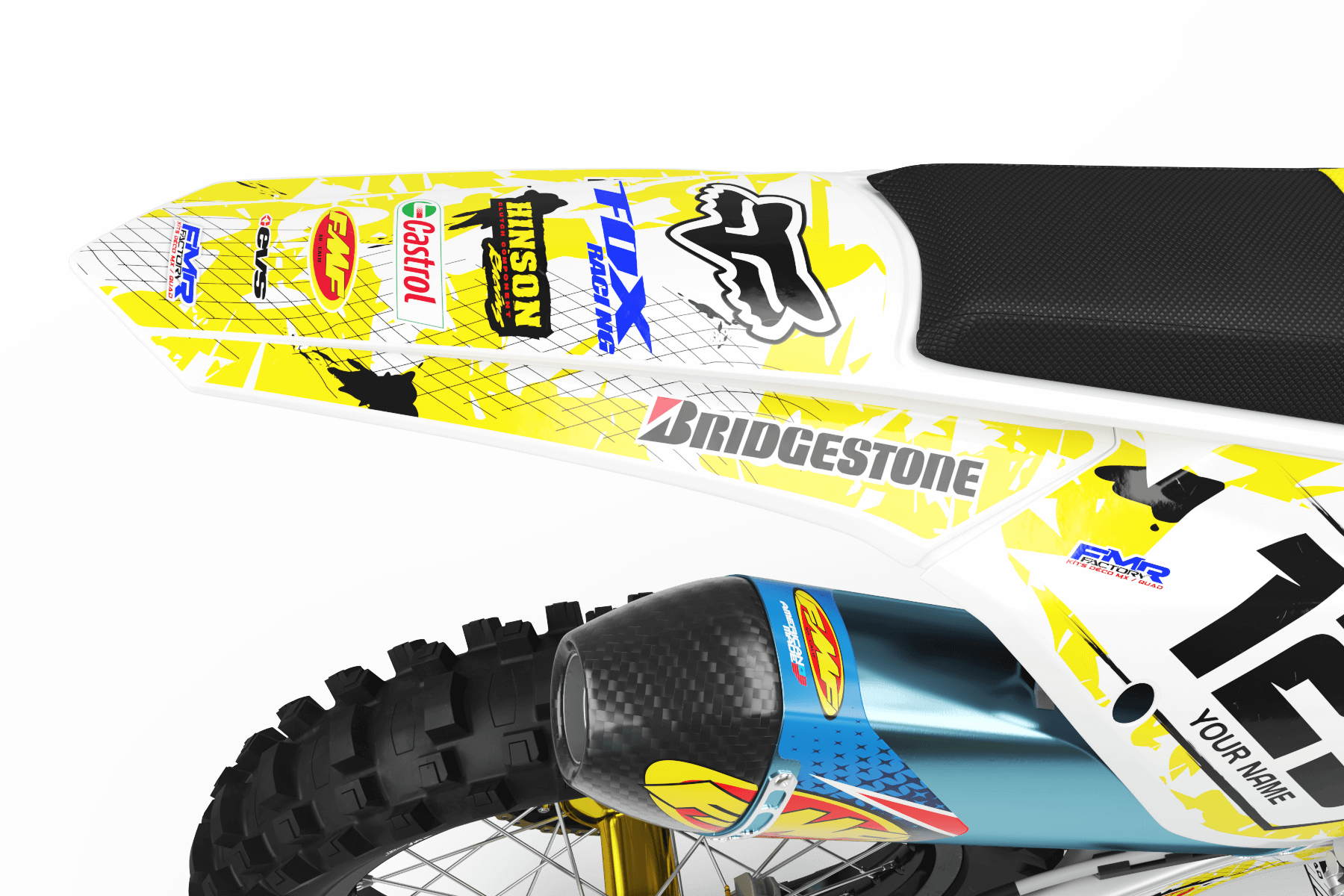 Graphics Kit FOX CAMO YELLOW: amaze your friends with an original design