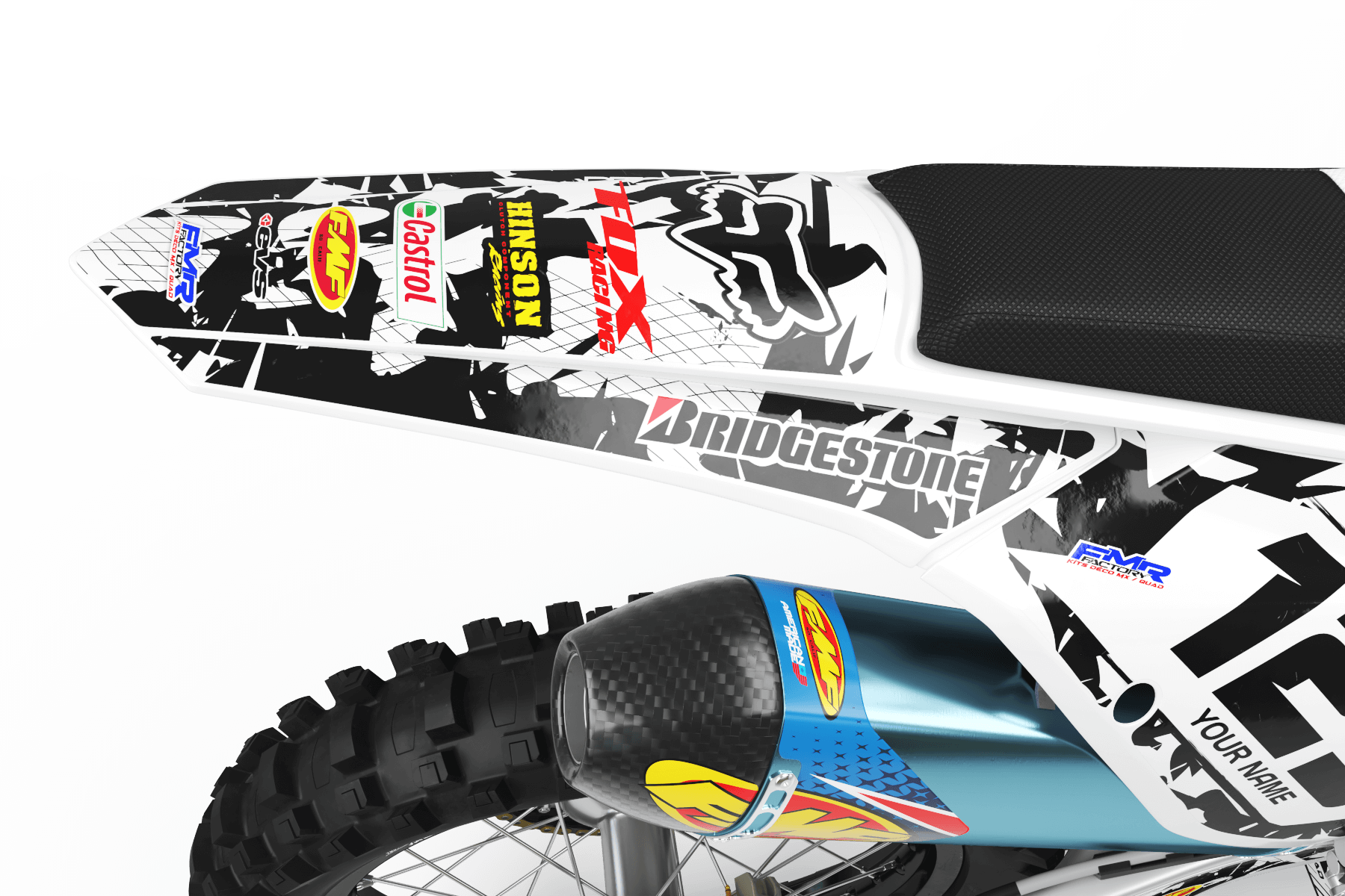 Graphics Kit FOX CAMO BLACK: amaze your friends with an original design