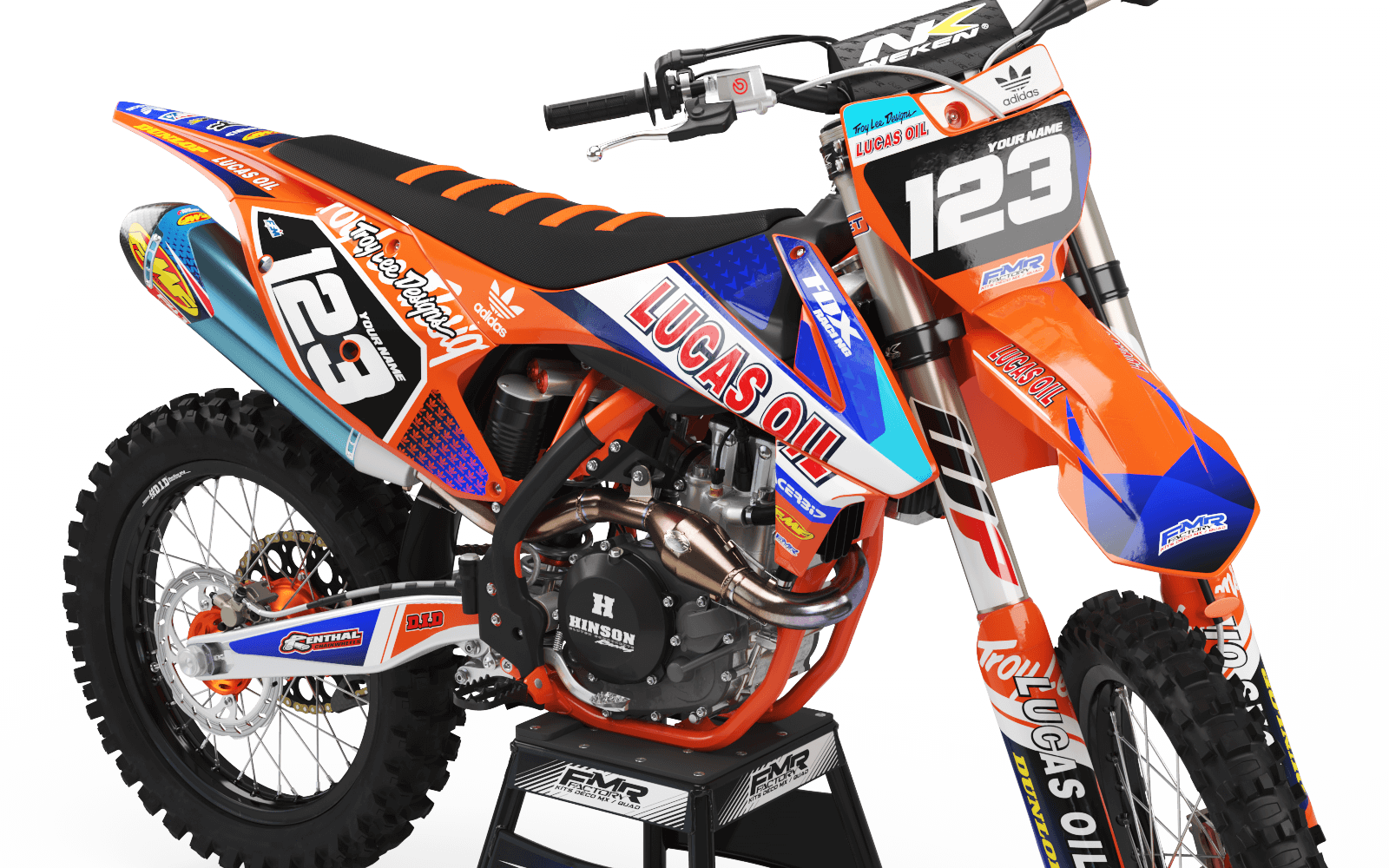 Graphics Kit LUCAS OIL ORANGE : The best kit for your bike