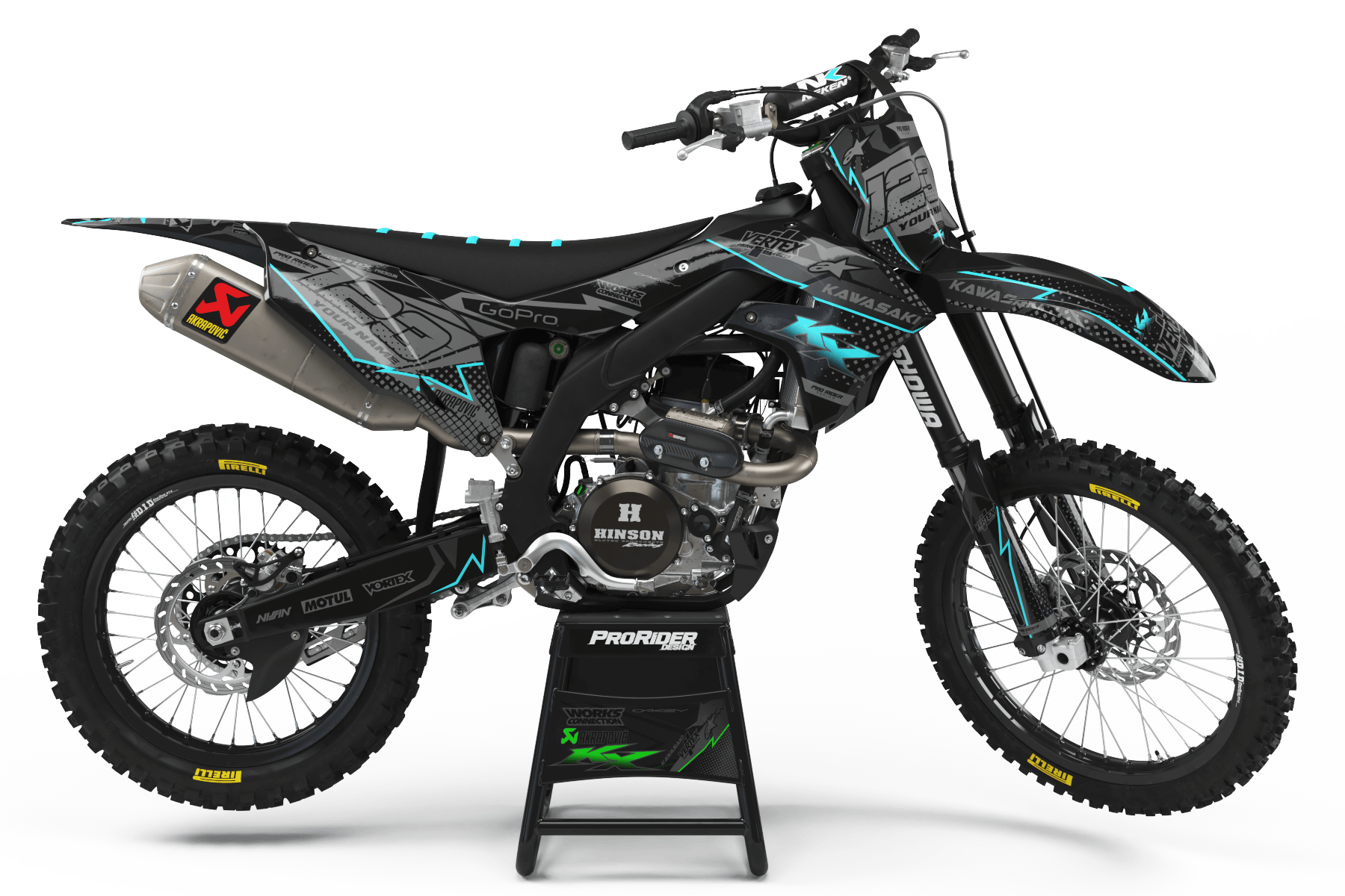 KAWASAKI Graphics Kit VERTEX TURQUOISE