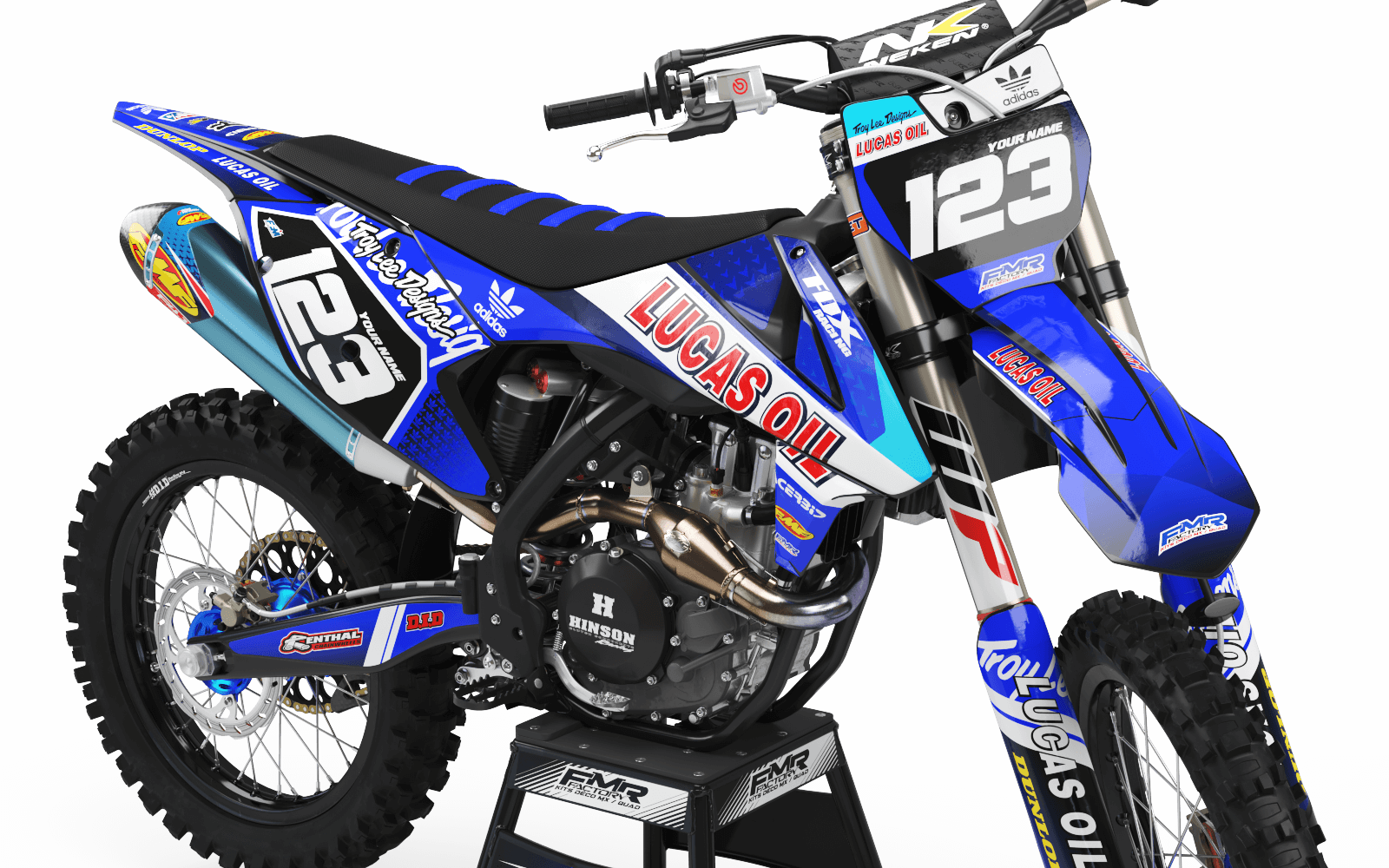 Graphics Kit LUCAS OIL BLUE : The best kit for your bike