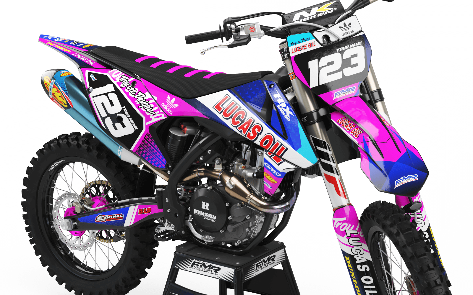 Graphics Kit LUCAS OIL PINK : The best kit for your bike