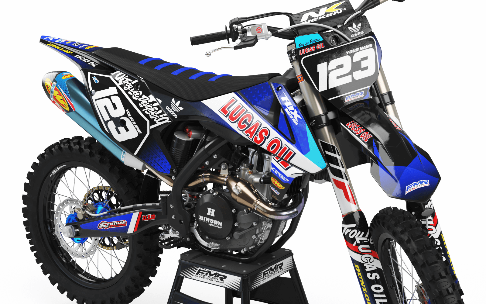 Graphics Kit LUCAS OIL BLACK : The best kit for your bike