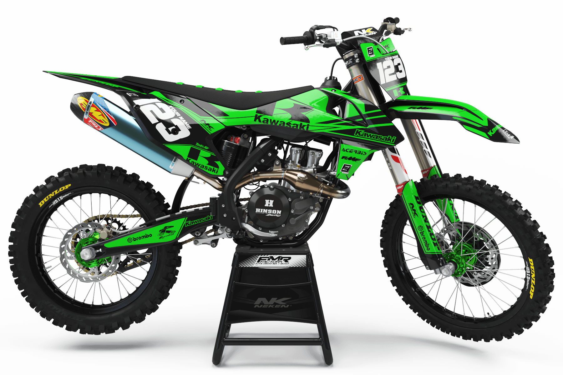 Kawasaki Graphics FACTORY NEKEN BLACK GREEN: Guaranteed quality
