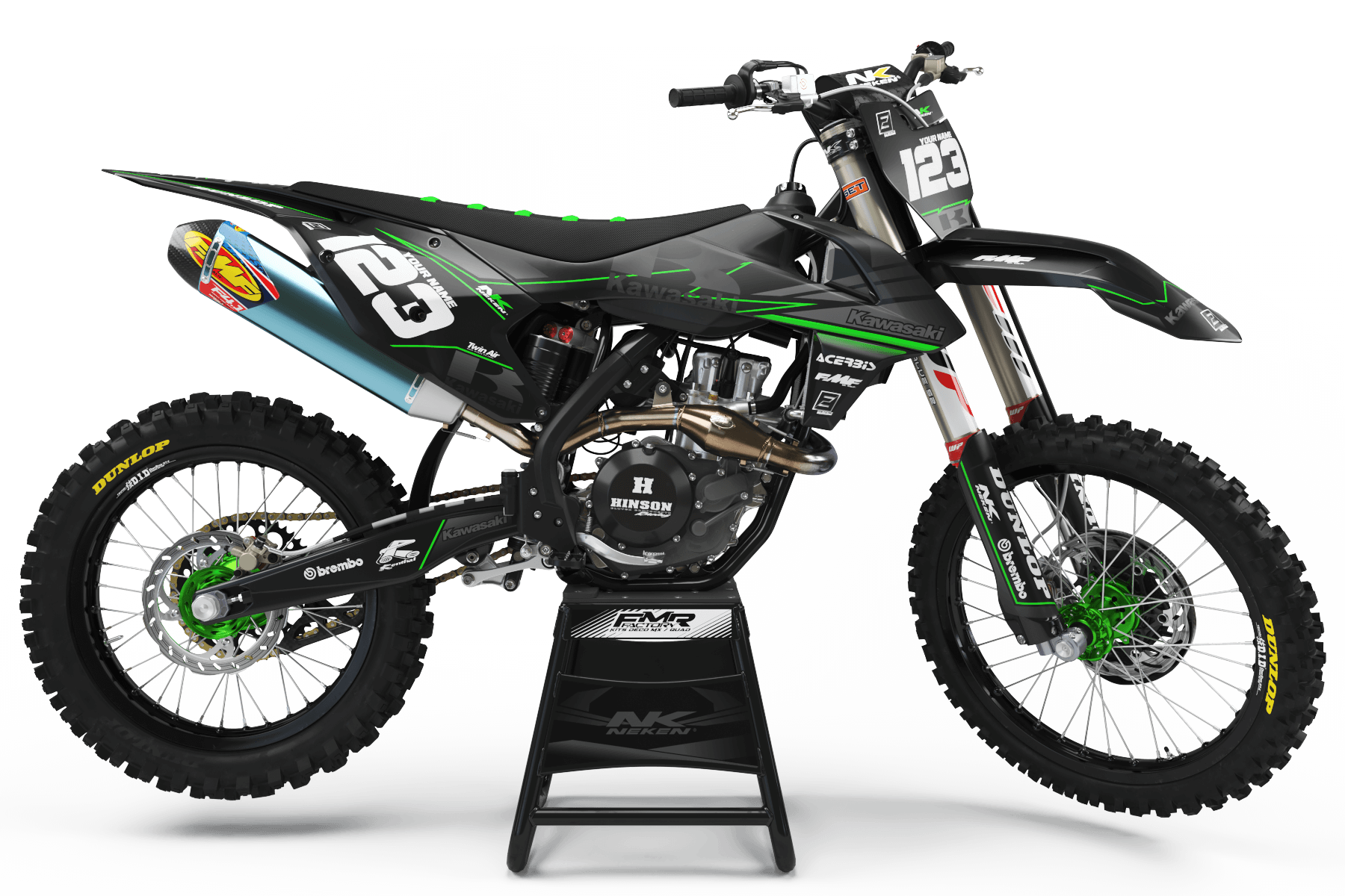 Kawasaki Graphics FACTORY NEKEN BLACK MATT : Guaranteed quality