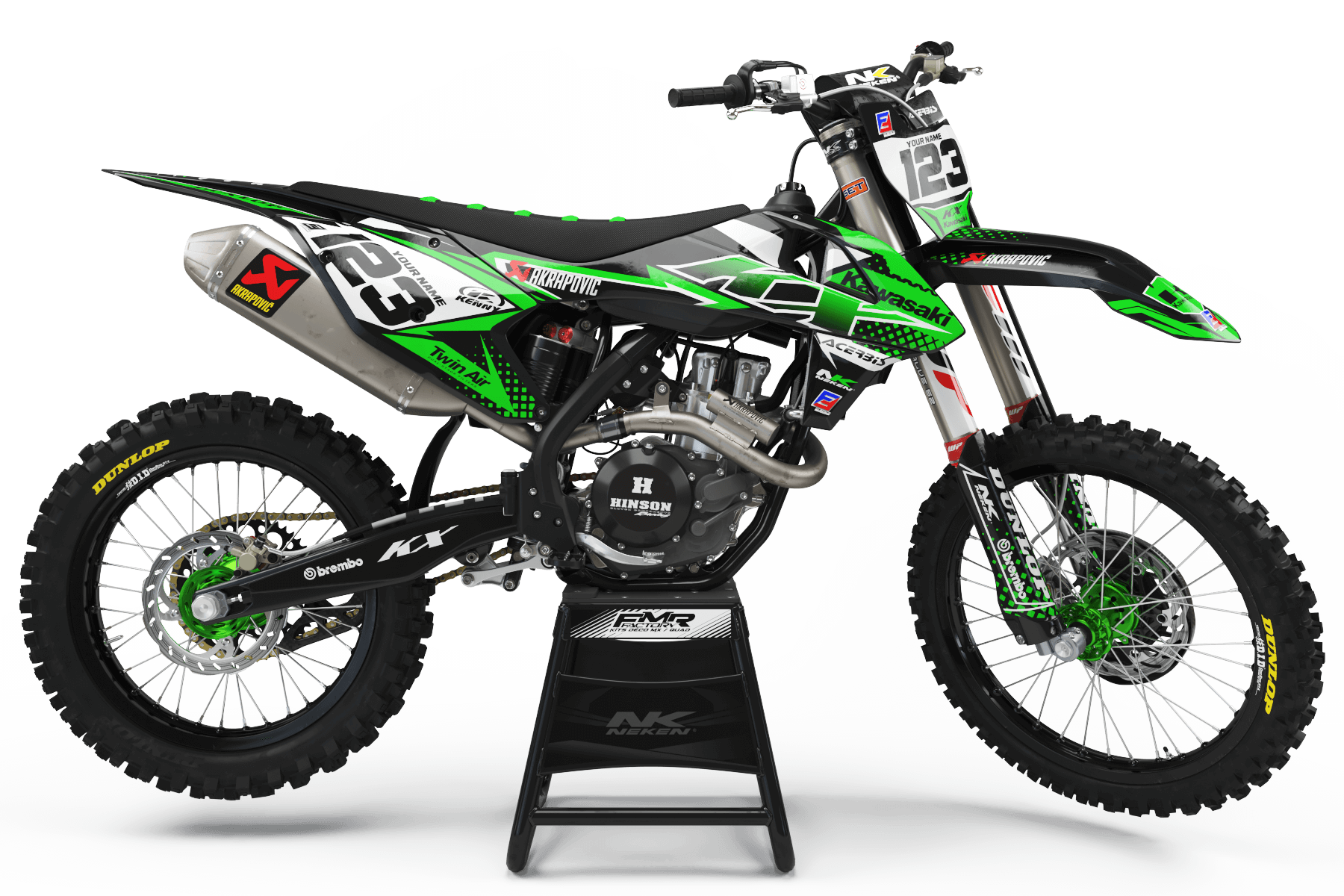 Kawasaki graphics FACTORY ENERGY GREEN : breathtaking kit Graphics