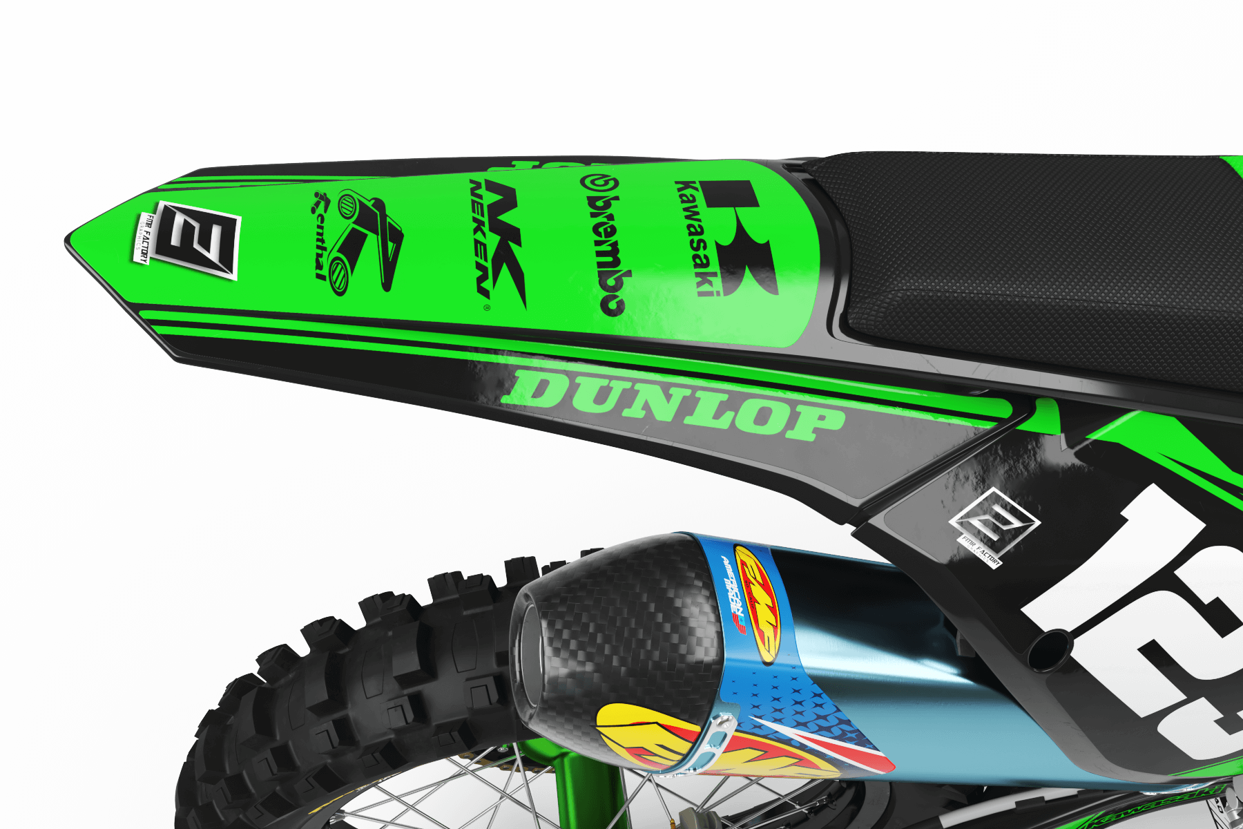 Kawasaki Graphics FACTORY NEKEN BLACK GREEN: Guaranteed quality