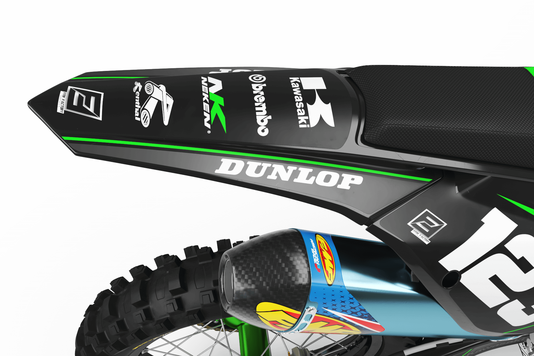 Kawasaki Graphics FACTORY NEKEN BLACK MATT : Guaranteed quality