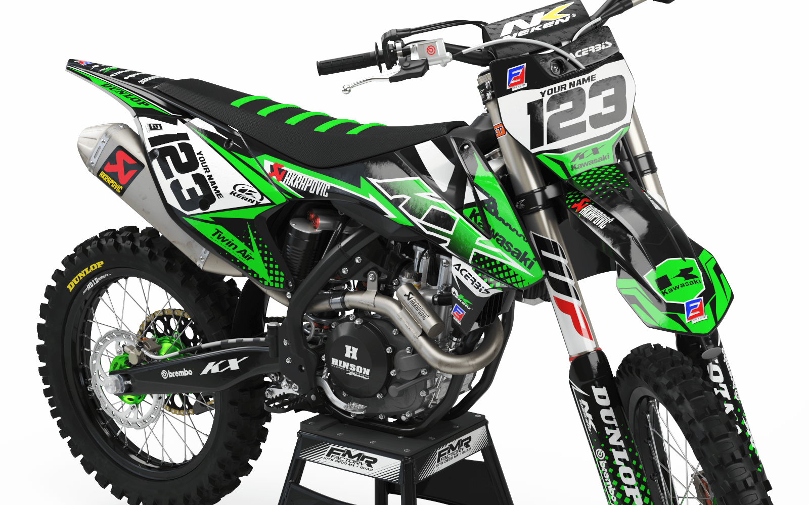 Kawasaki graphics FACTORY ENERGY GREEN : breathtaking kit Graphics