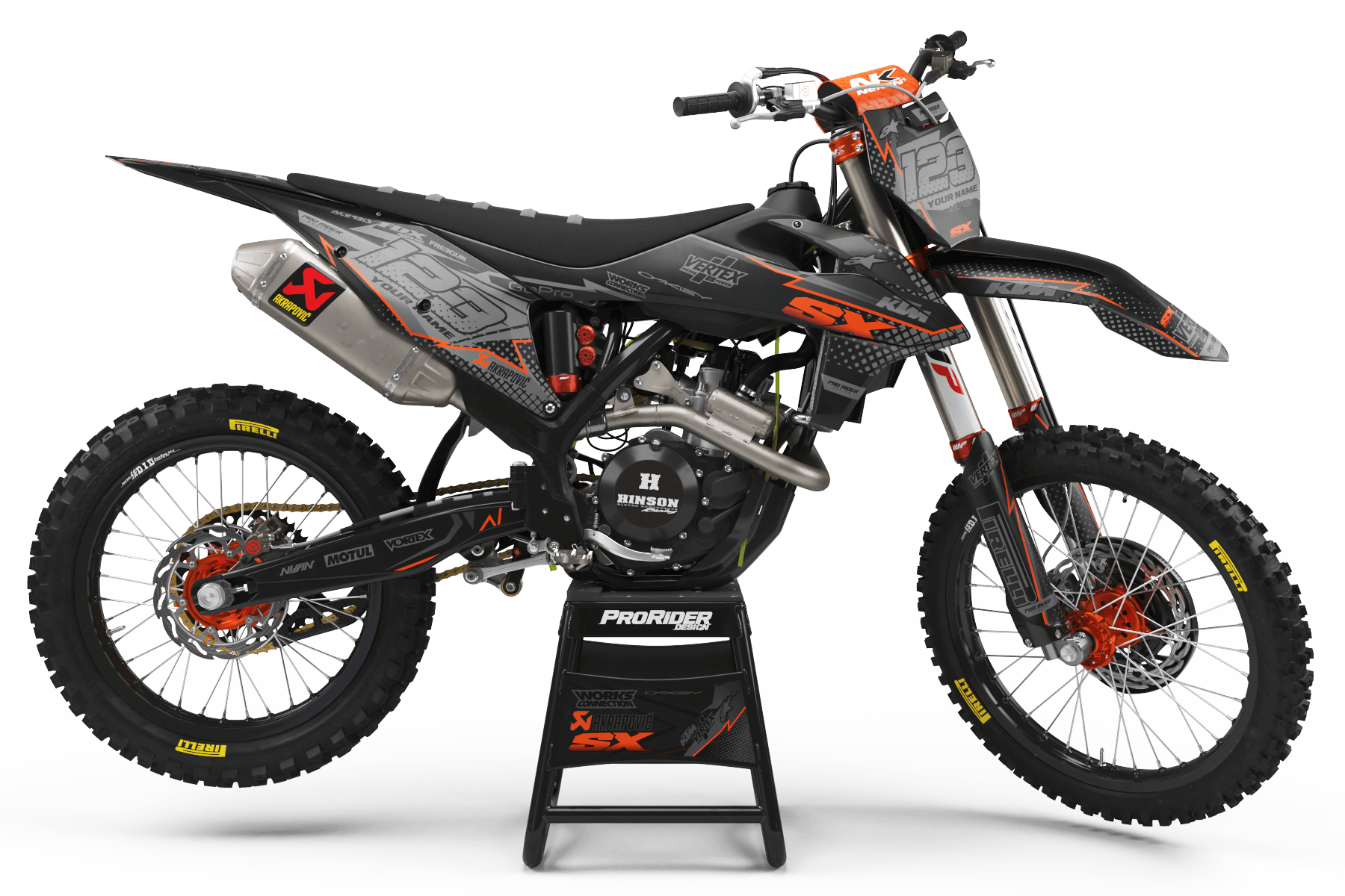 KTM Graphics Kit VERTEX Black And Orange