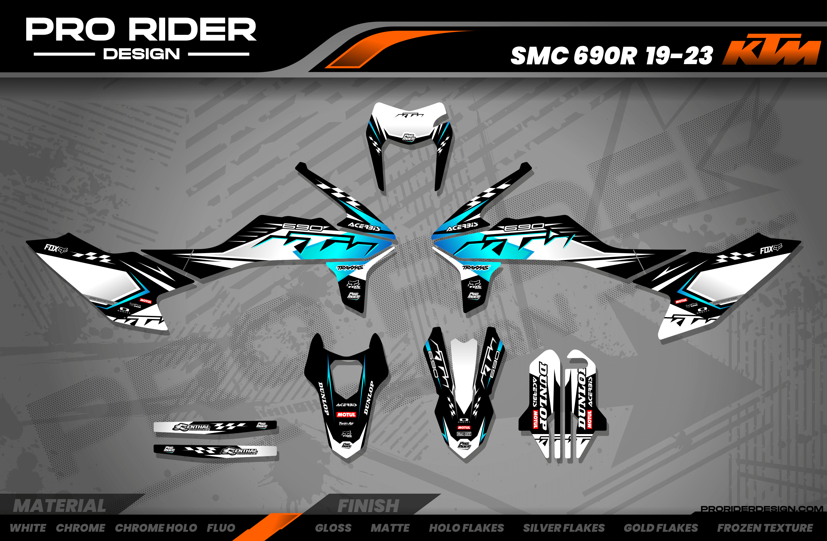 KTM SUPERMOTO Full Graphics Kit | Proline Teal