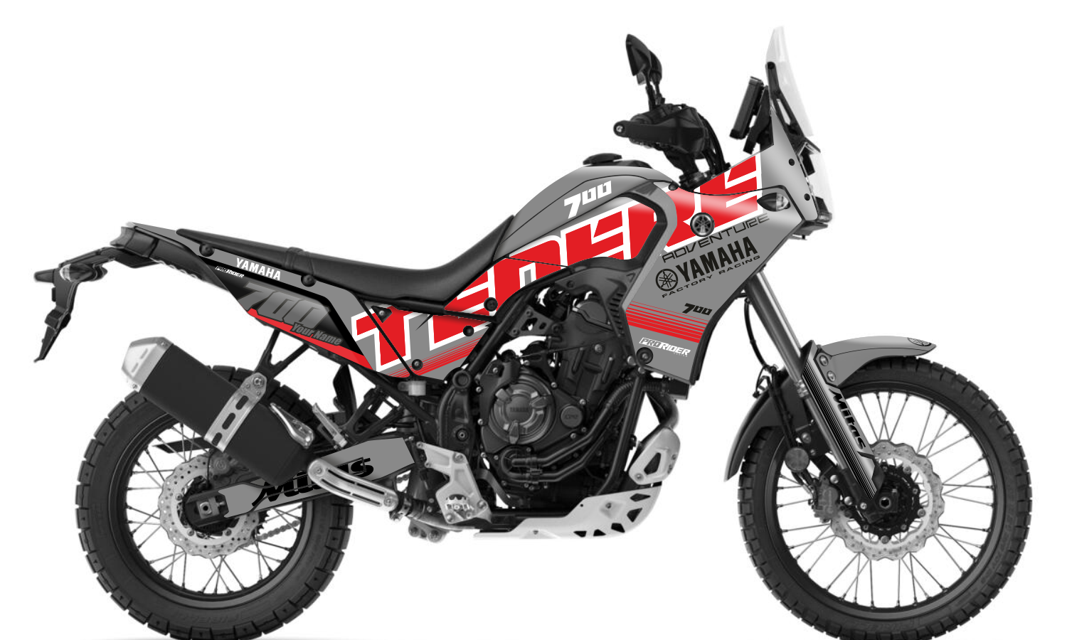 YAMAHA TENERE 700 Full Graphics Kit | Mitas Bitume