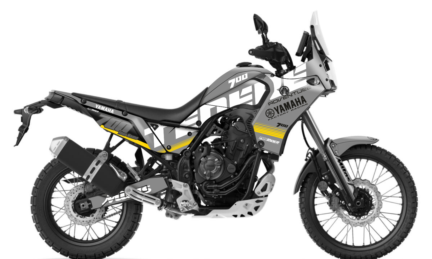 YAMAHA TENERE 700 Full Graphics Kit | Mitas Asphalte