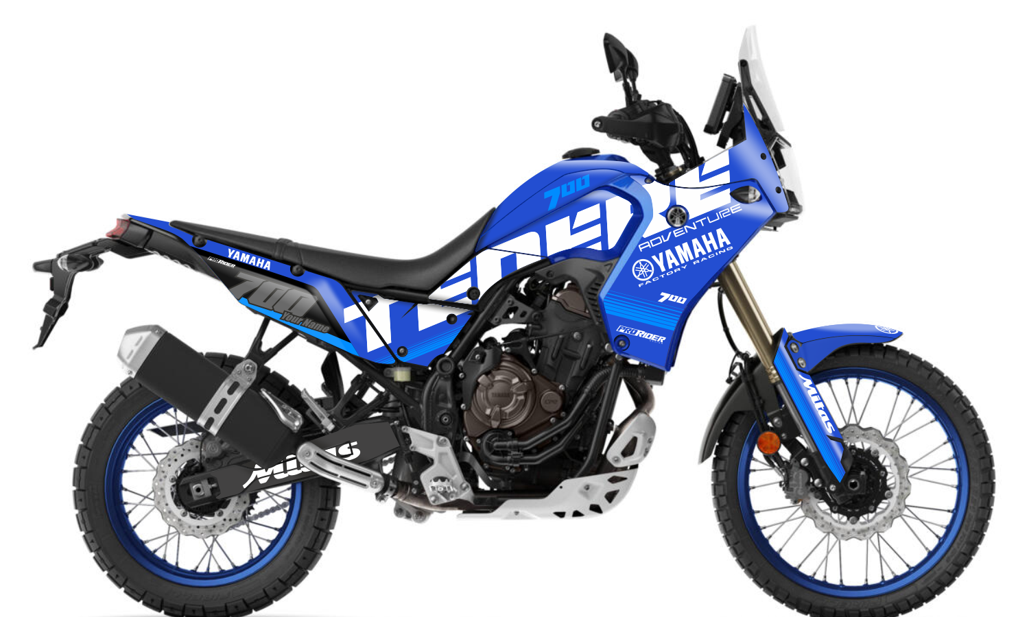 YAMAHA TENERE 700 Full Graphics Kit | Mitas Ice