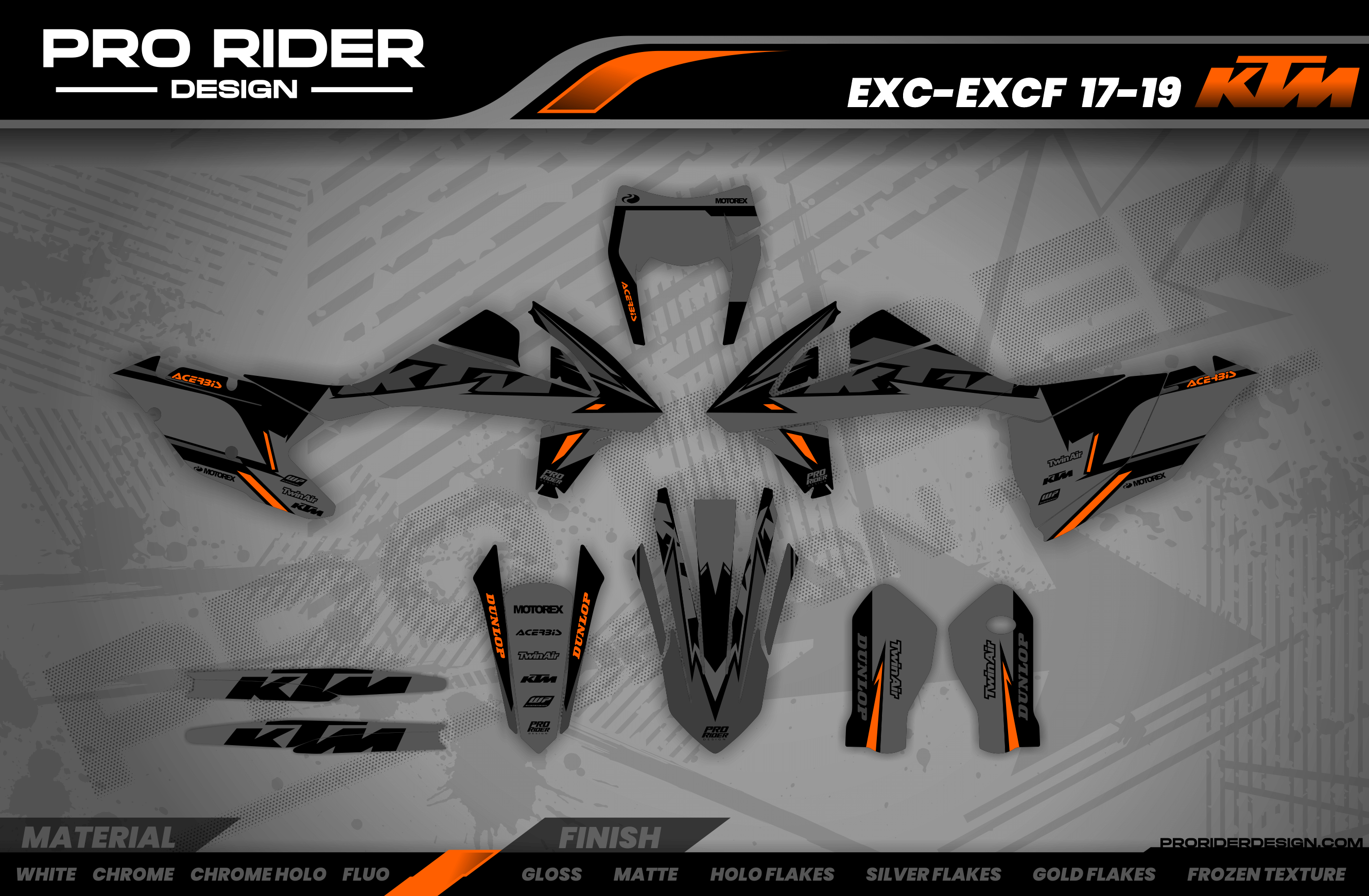 KTM SUPERMOTO Full Graphics Kit | Matte Finish