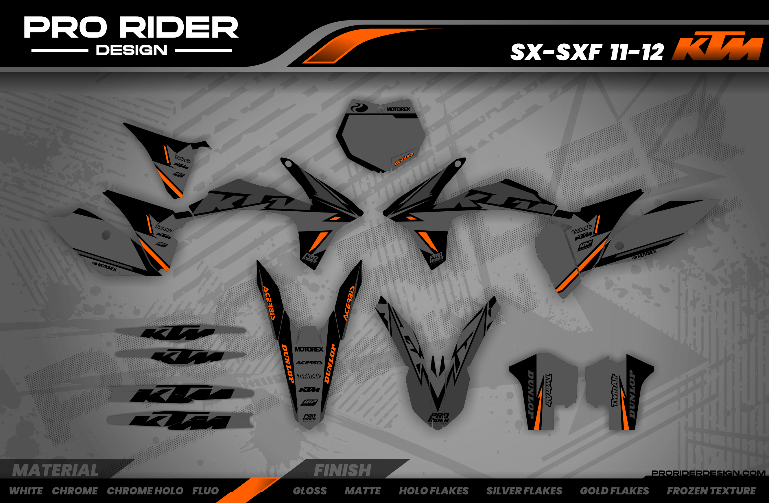 KTM SUPERMOTO Full Graphics Kit | Matte Finish