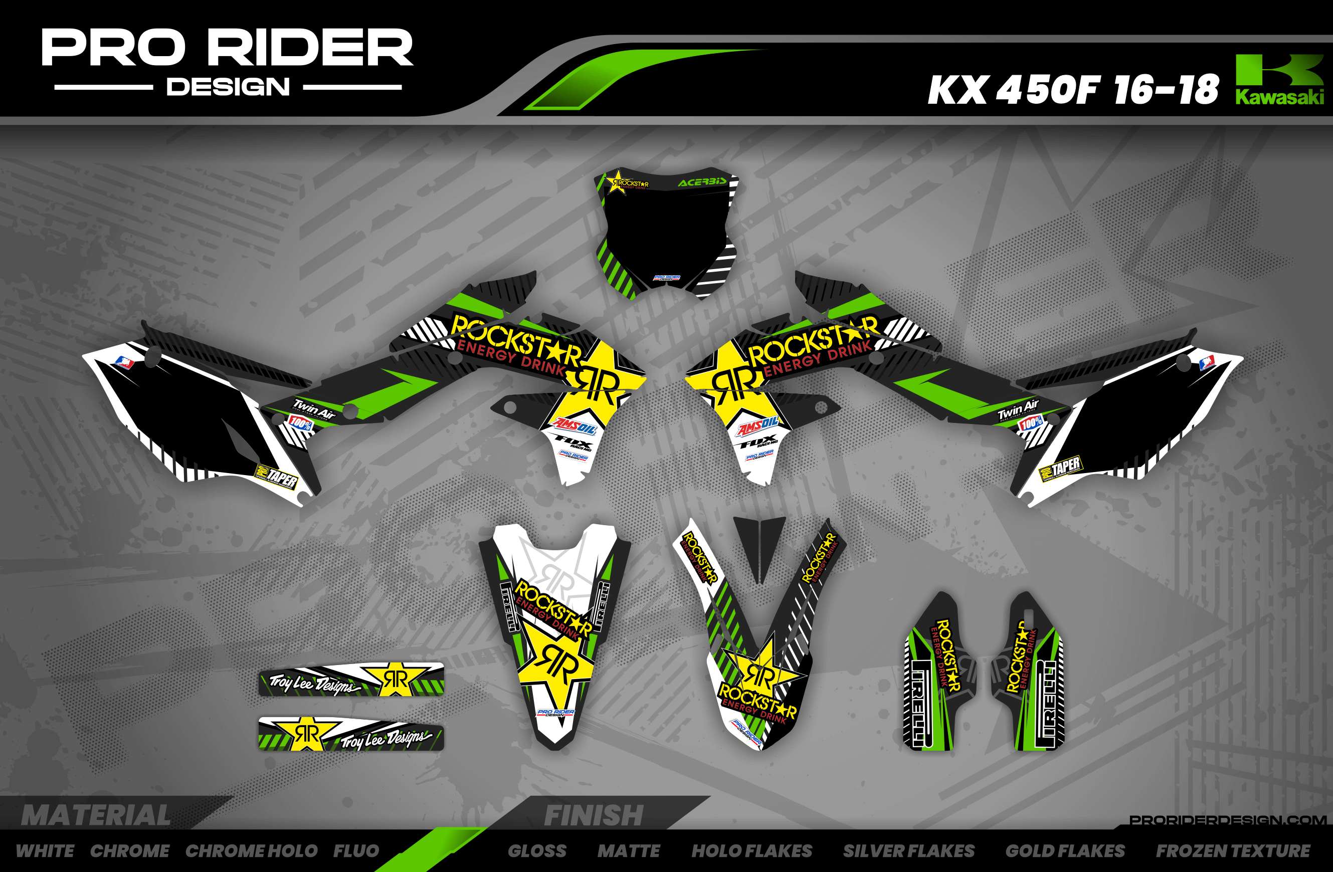 Graphics Kit ROCKSTAR Limited edition GREEN : Really cheap