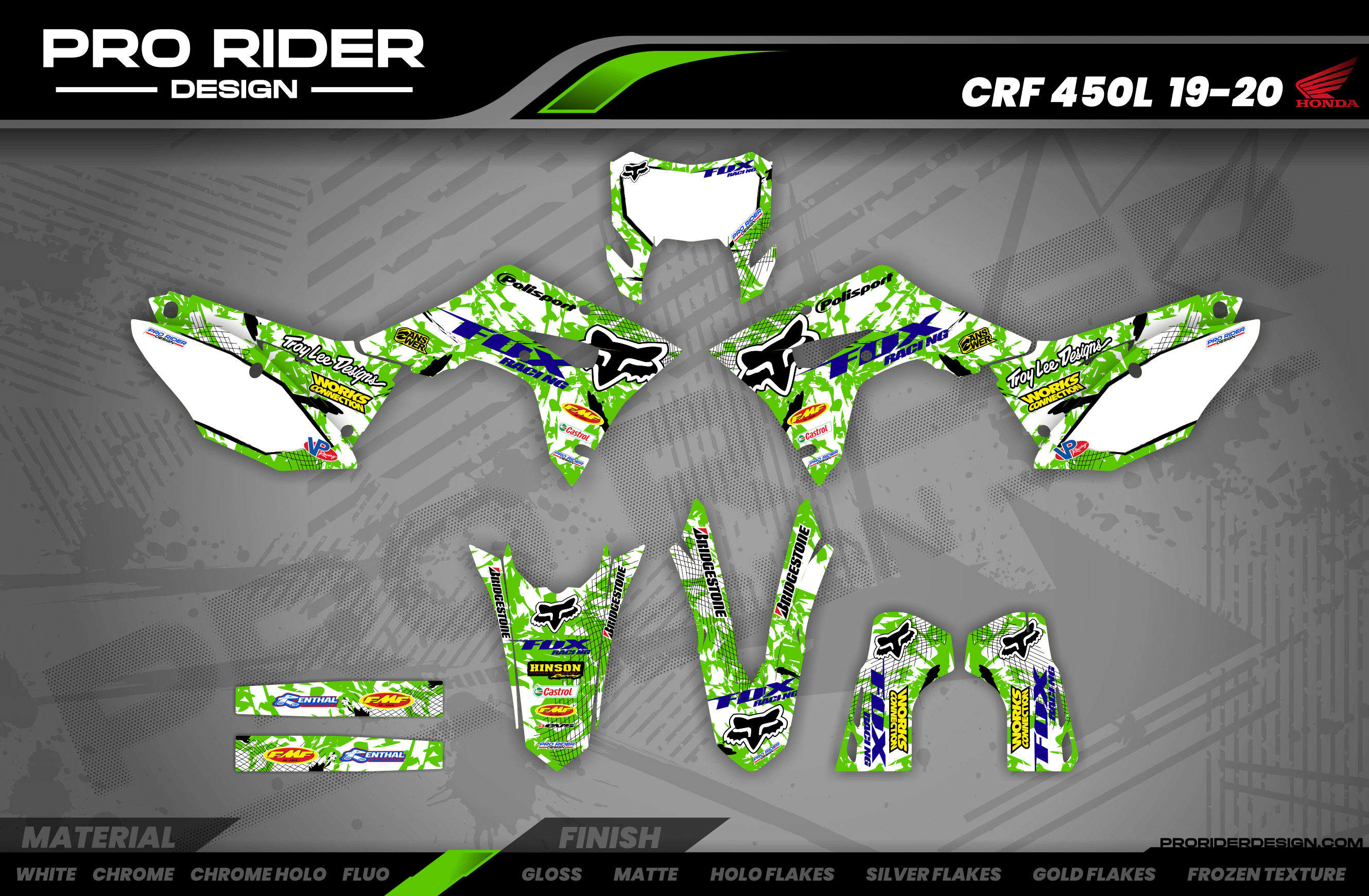 Graphics Kit FOX CAMO GREEN : amaze your friends with an original design