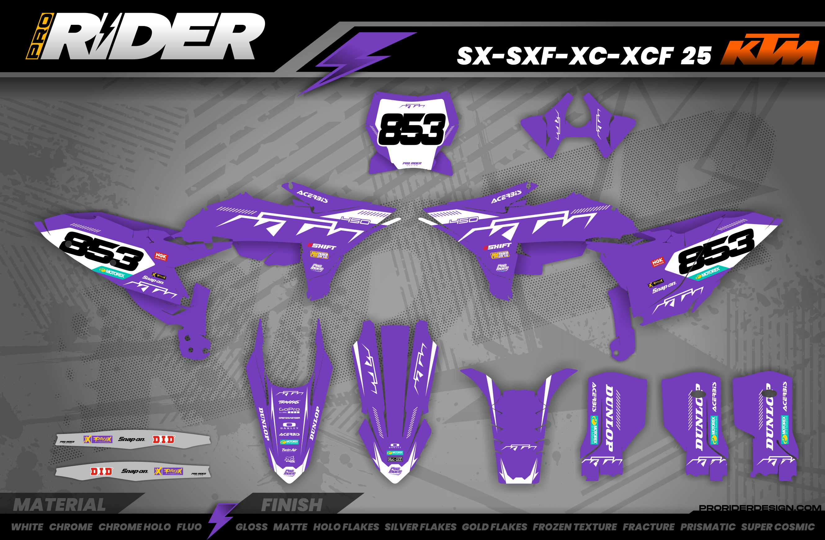 KTM Graphics SX XC SXF XCF EXC.. | Shadow Edition | Purple