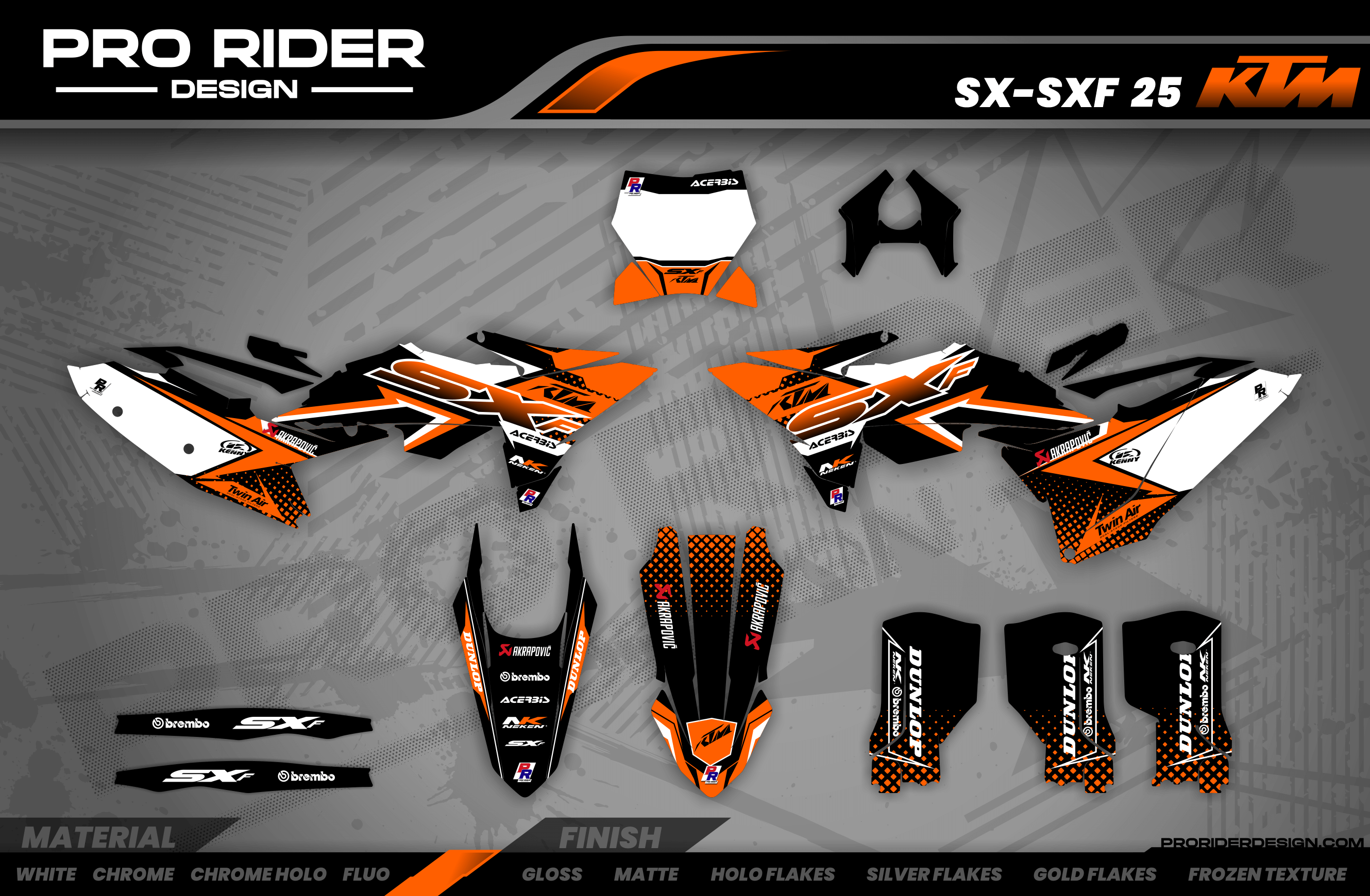 KTM Graphics Kit FACTORY ENERGY orange : with a unique style