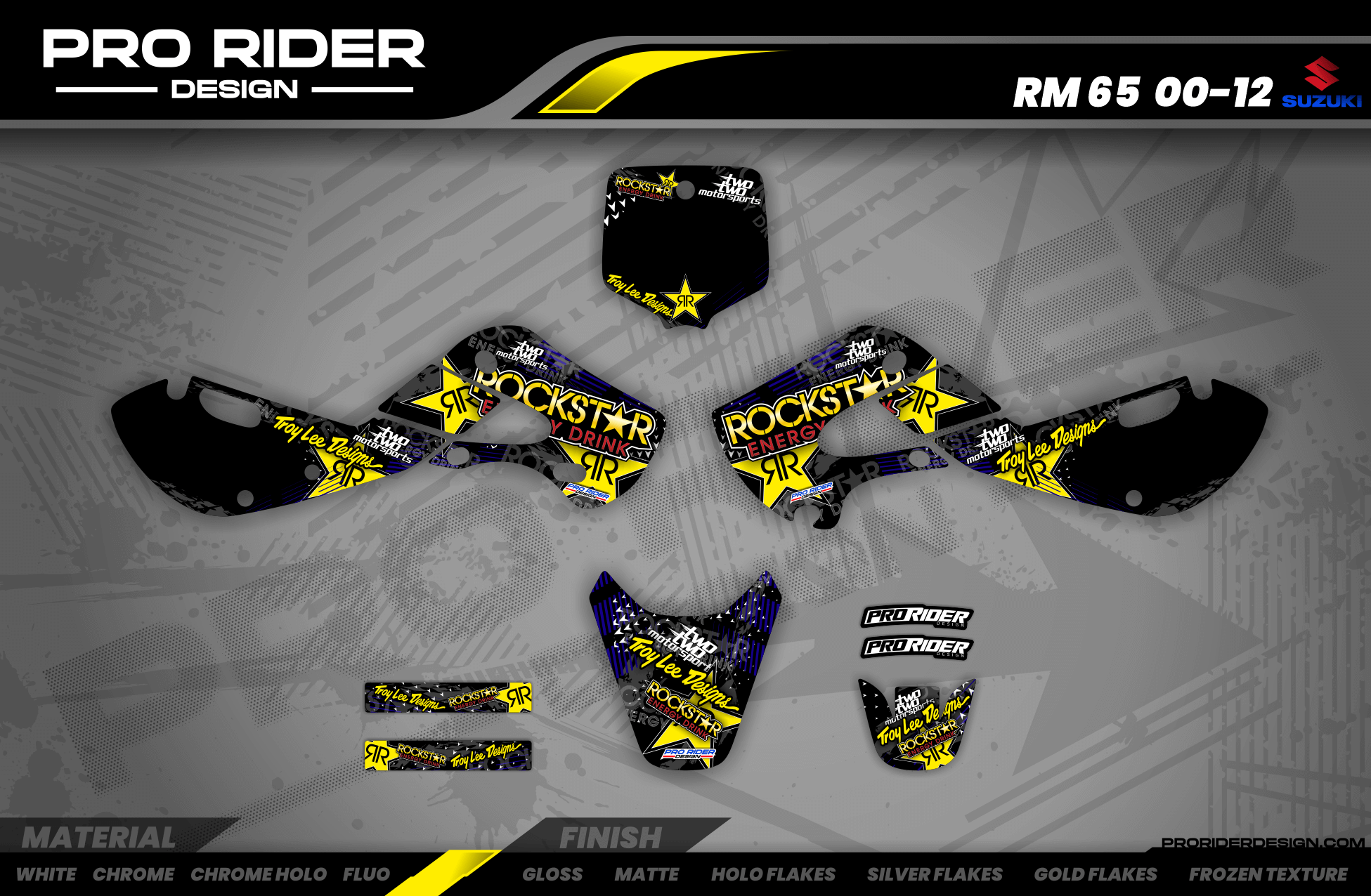 Graphics Kit ROCKSTAR ENERGY BLUE : Give a new youth to your bike
