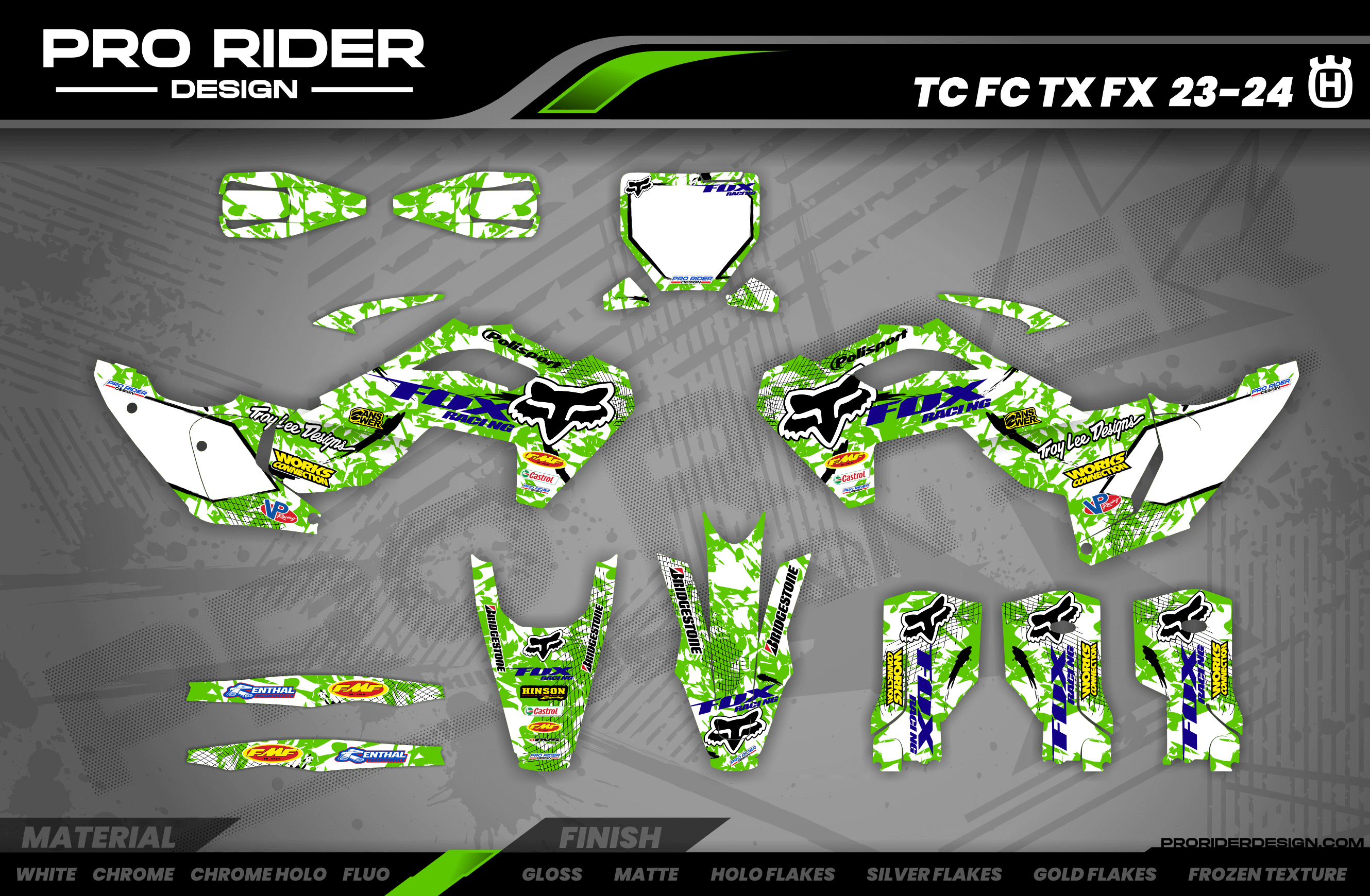 Graphics Kit FOX CAMO GREEN : amaze your friends with an original design