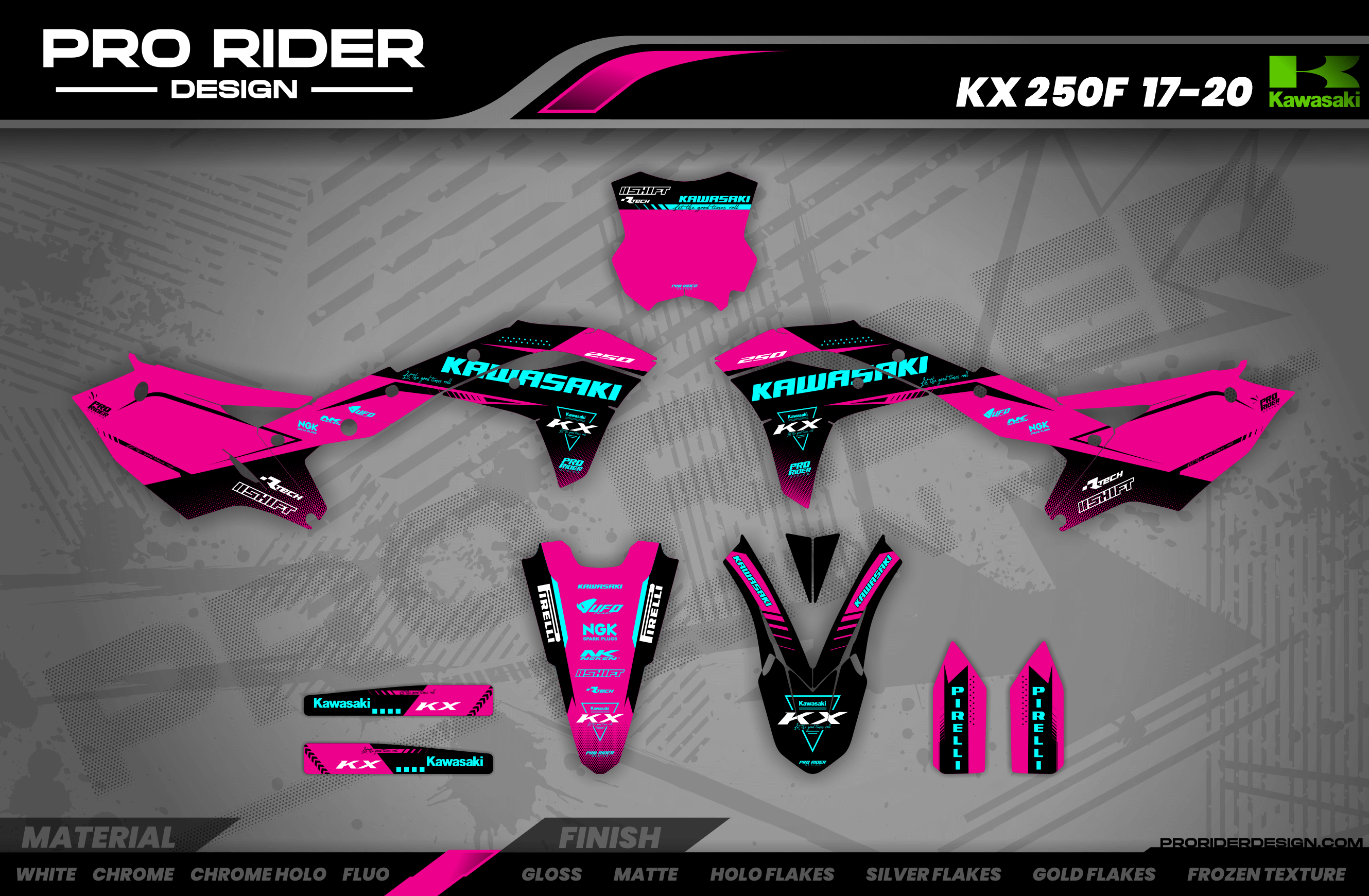 Graphics Kit LUCAS OIL PINK : The best kit for your bike
