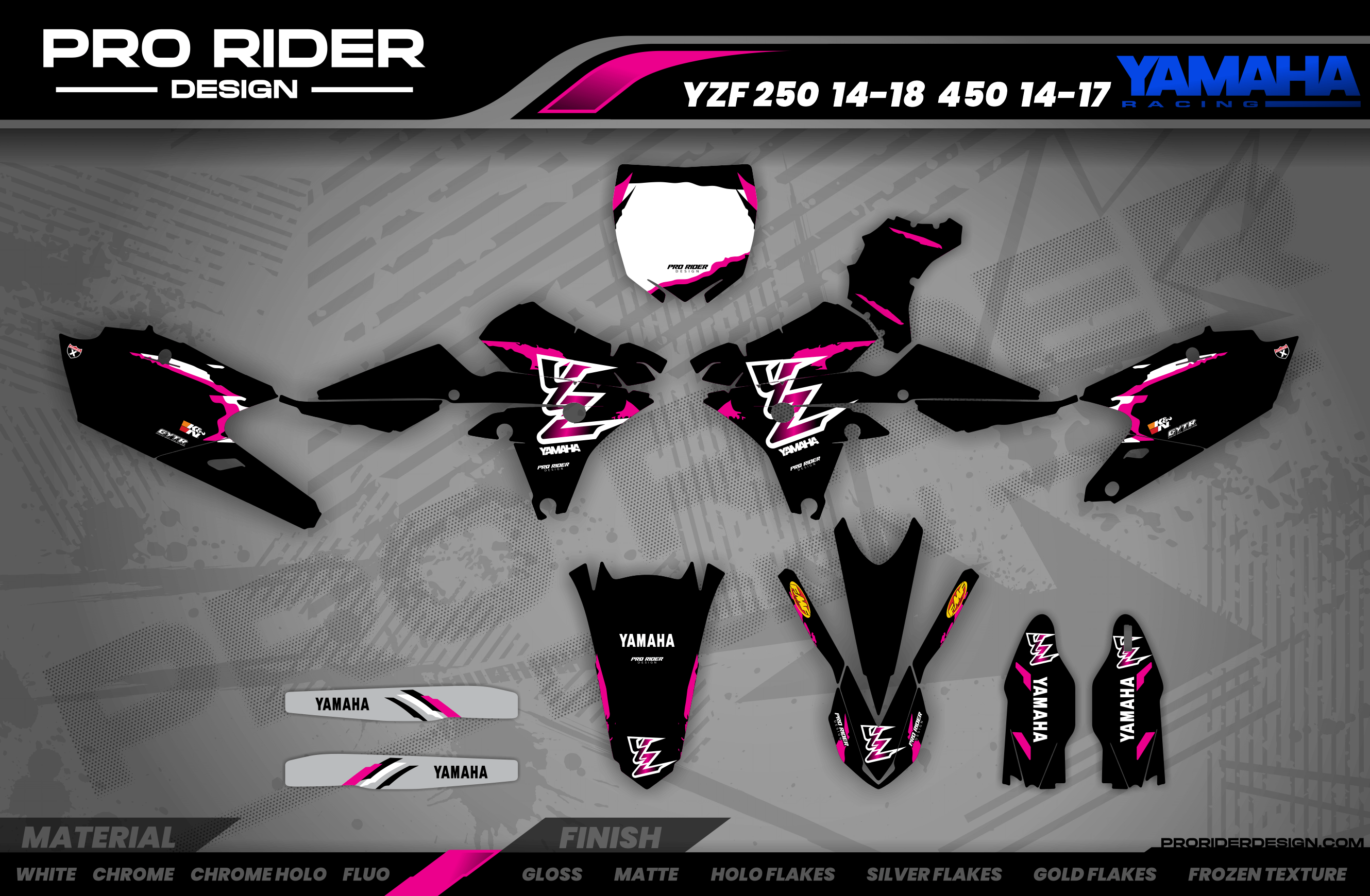 YAMAHA Full Graphics kit | Retro Black