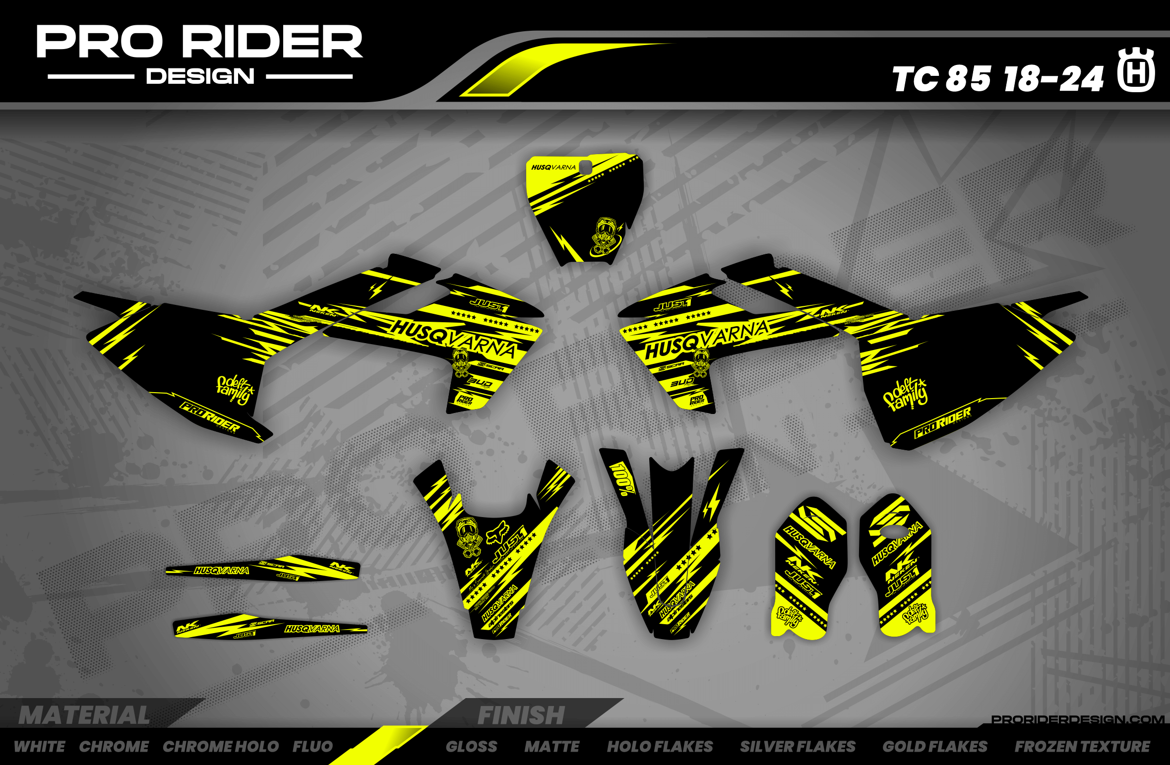 FLUO Graphics Kit HUSQVARNA JUST1
