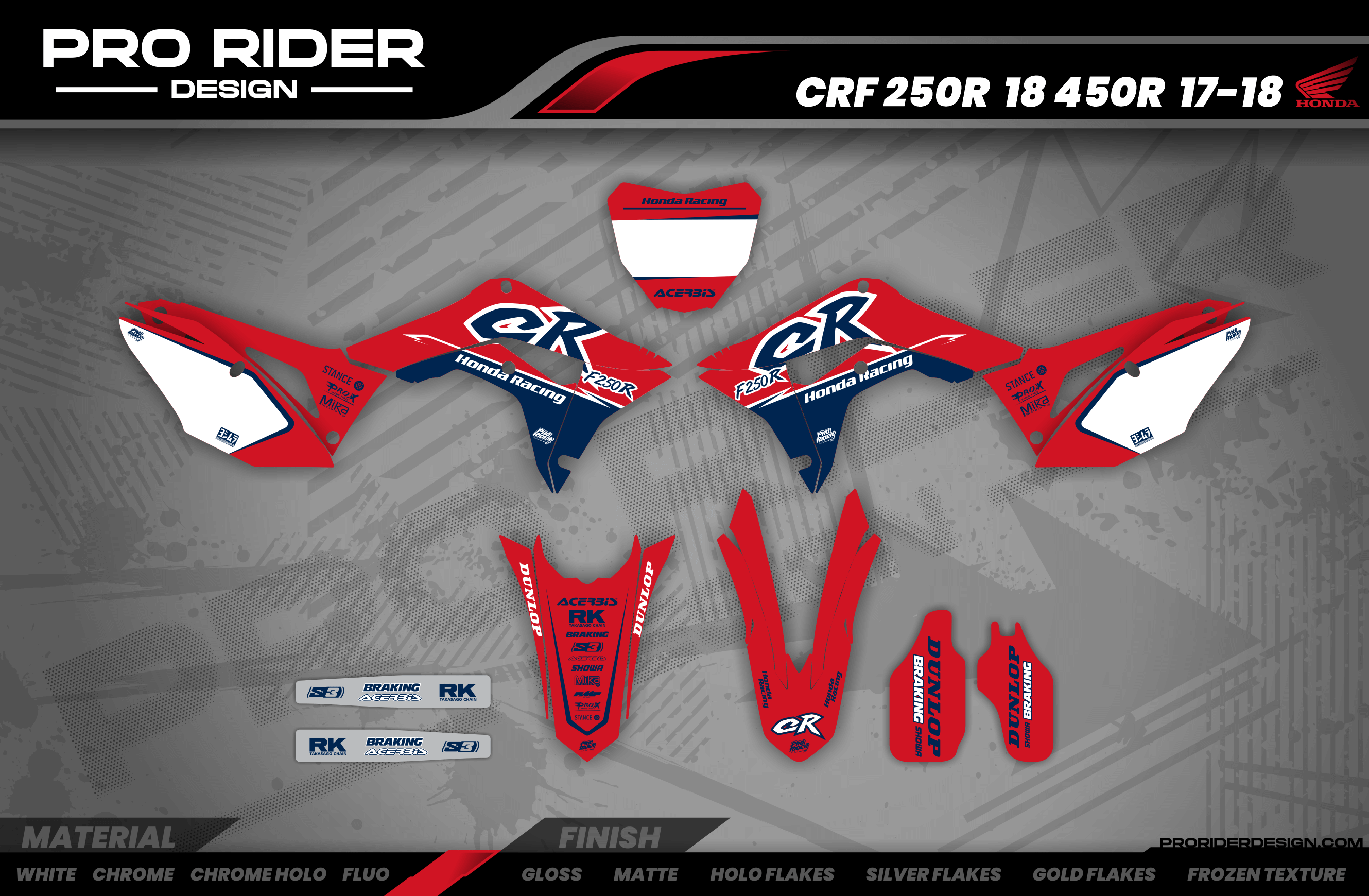 Graphics Kit HONDA RIVAL REDRED