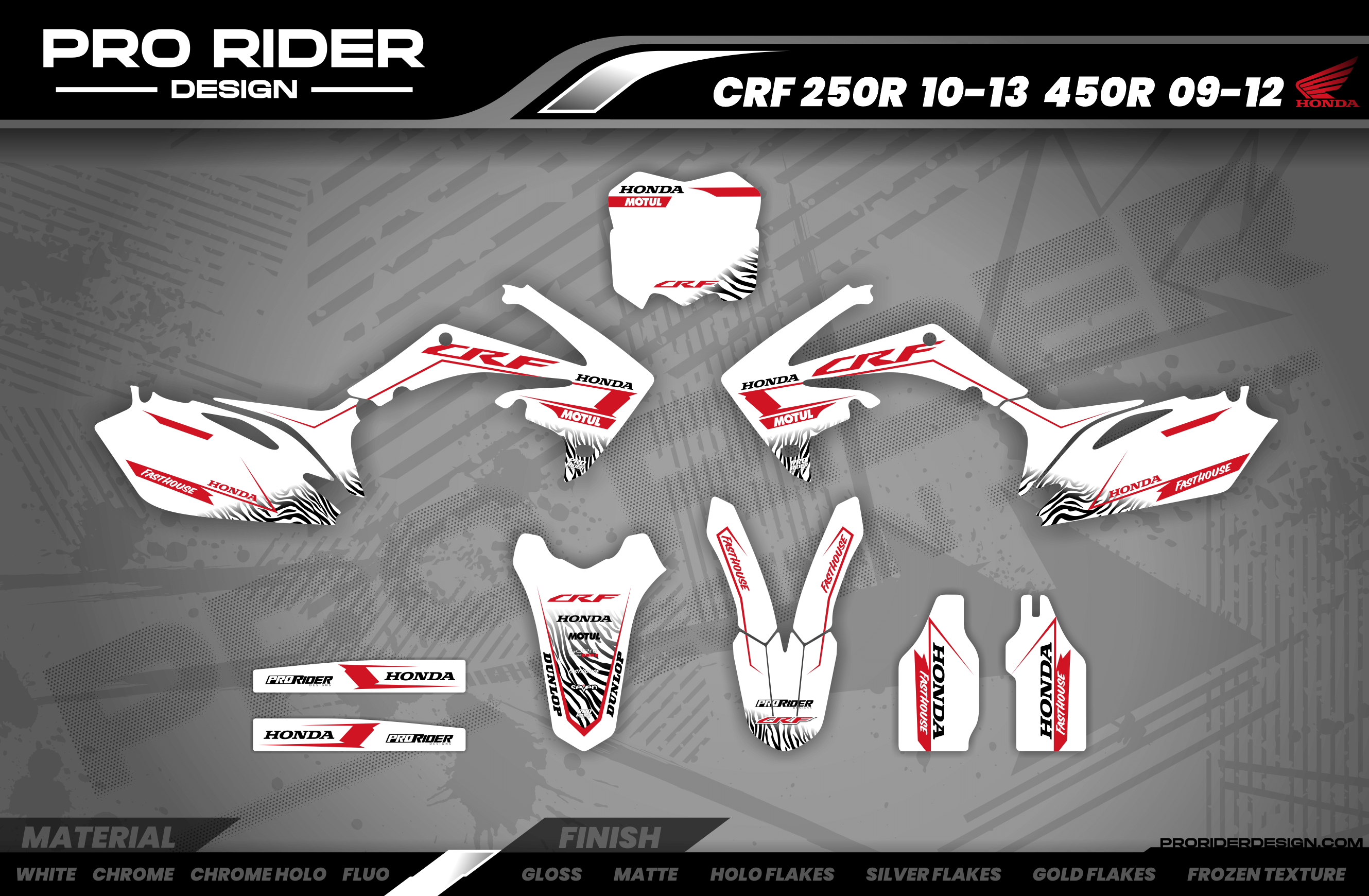 HONDA Graphics Kit MOTUL WHITE