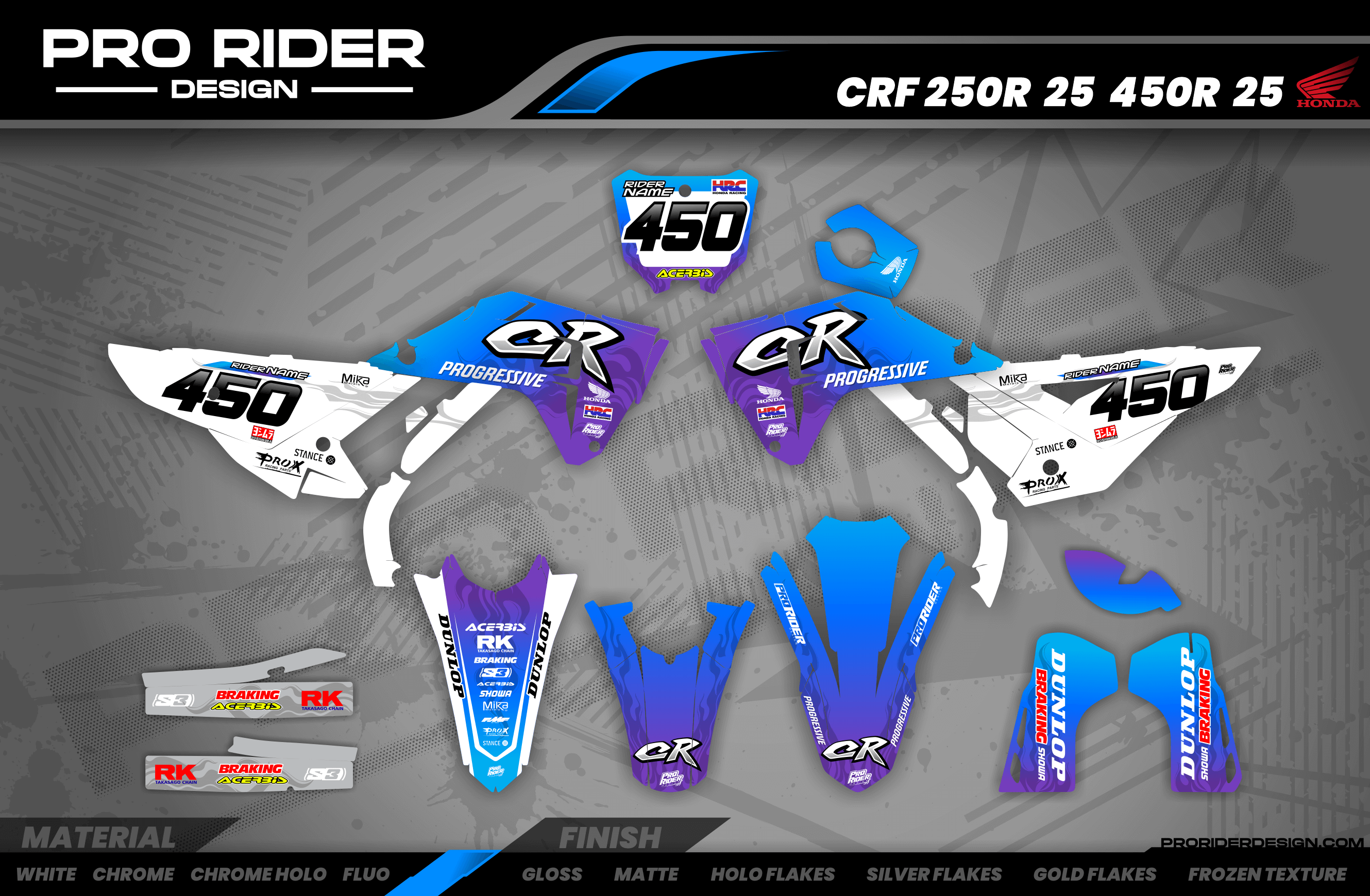 HONDA custom Graphics PROGRESSIVE BLANK