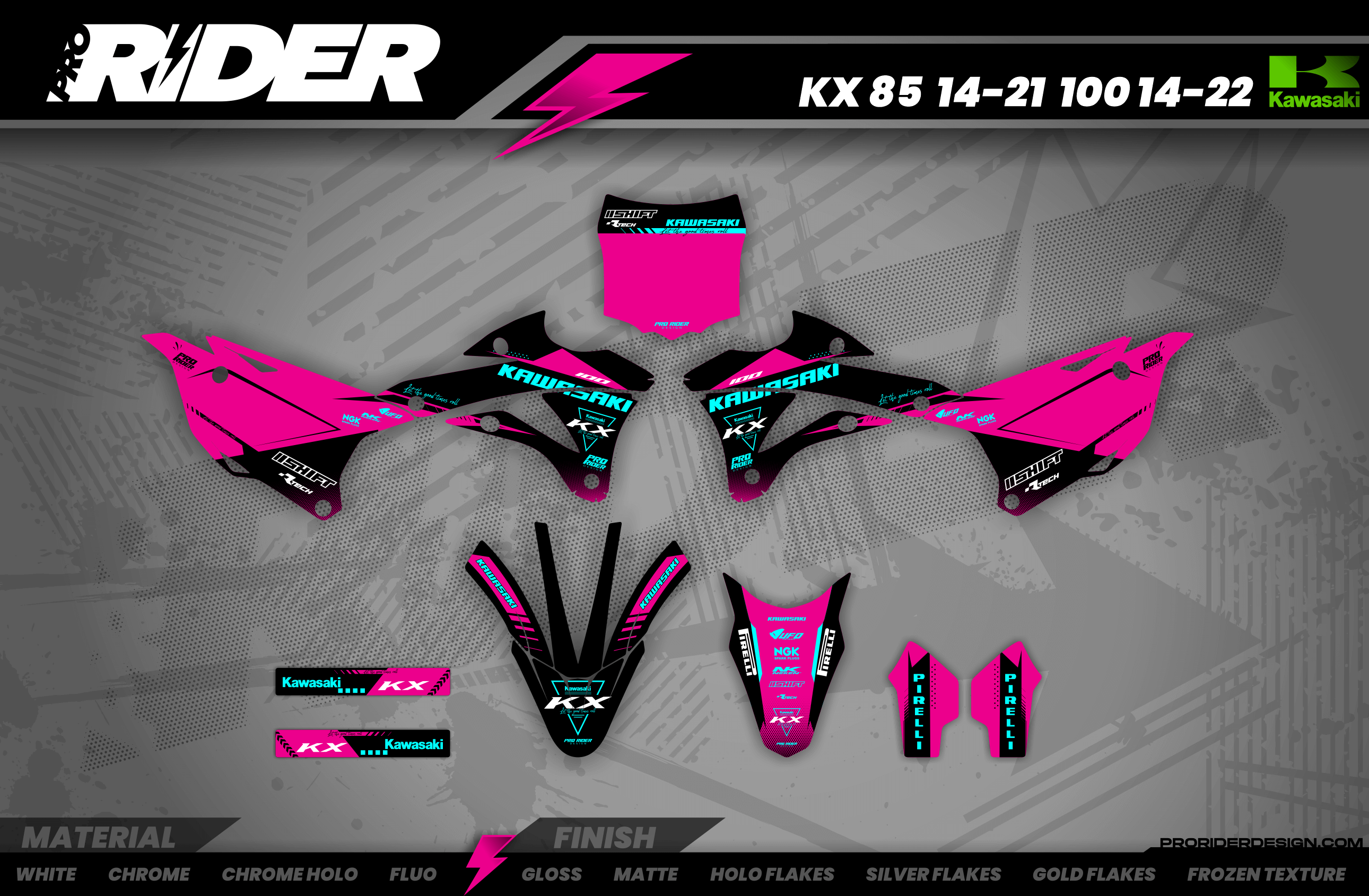 KAWASAKI Graphics Kit PERSO COLLOR