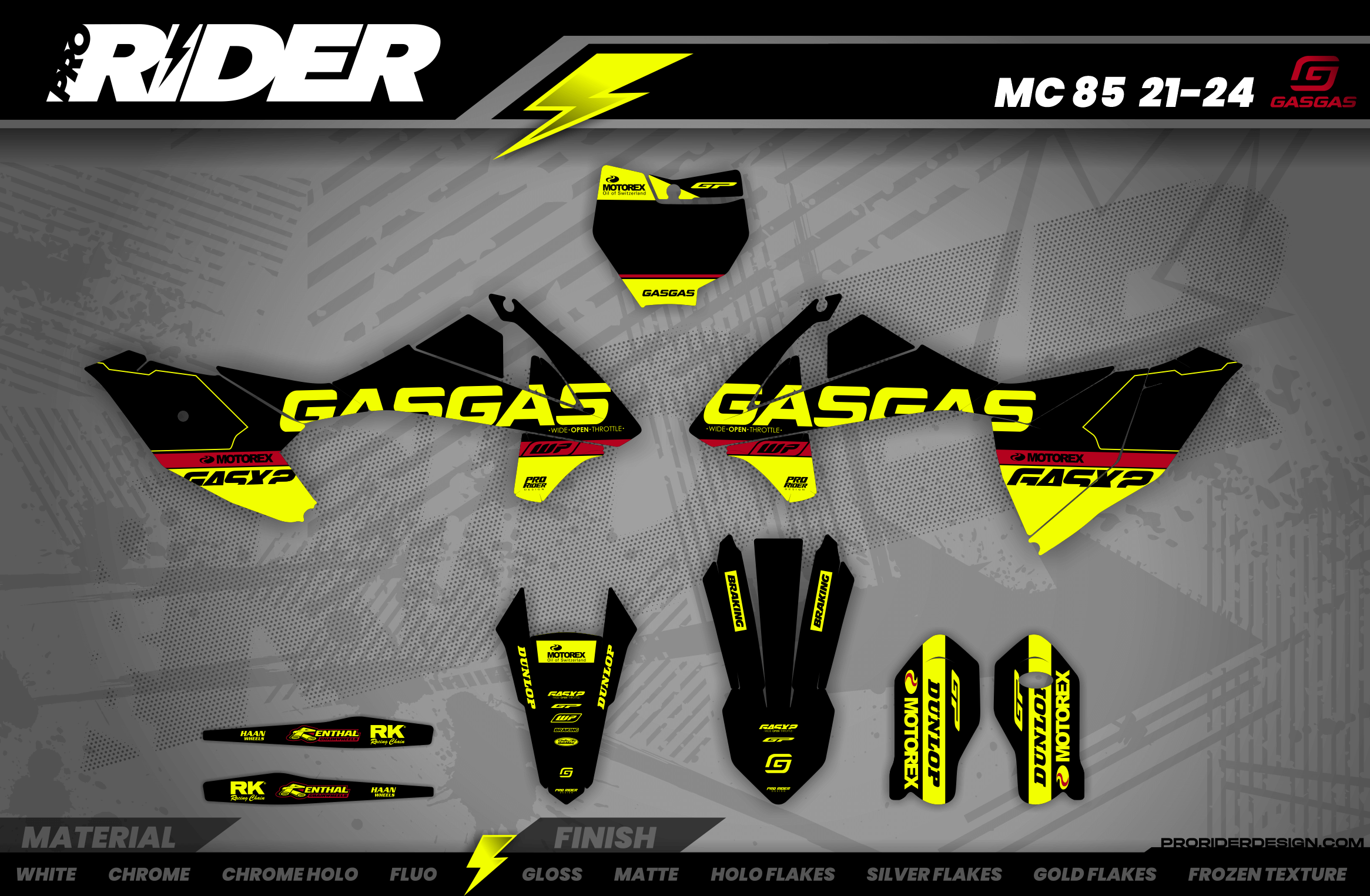 Graphics Kit GASGAS MENTOR FLUO