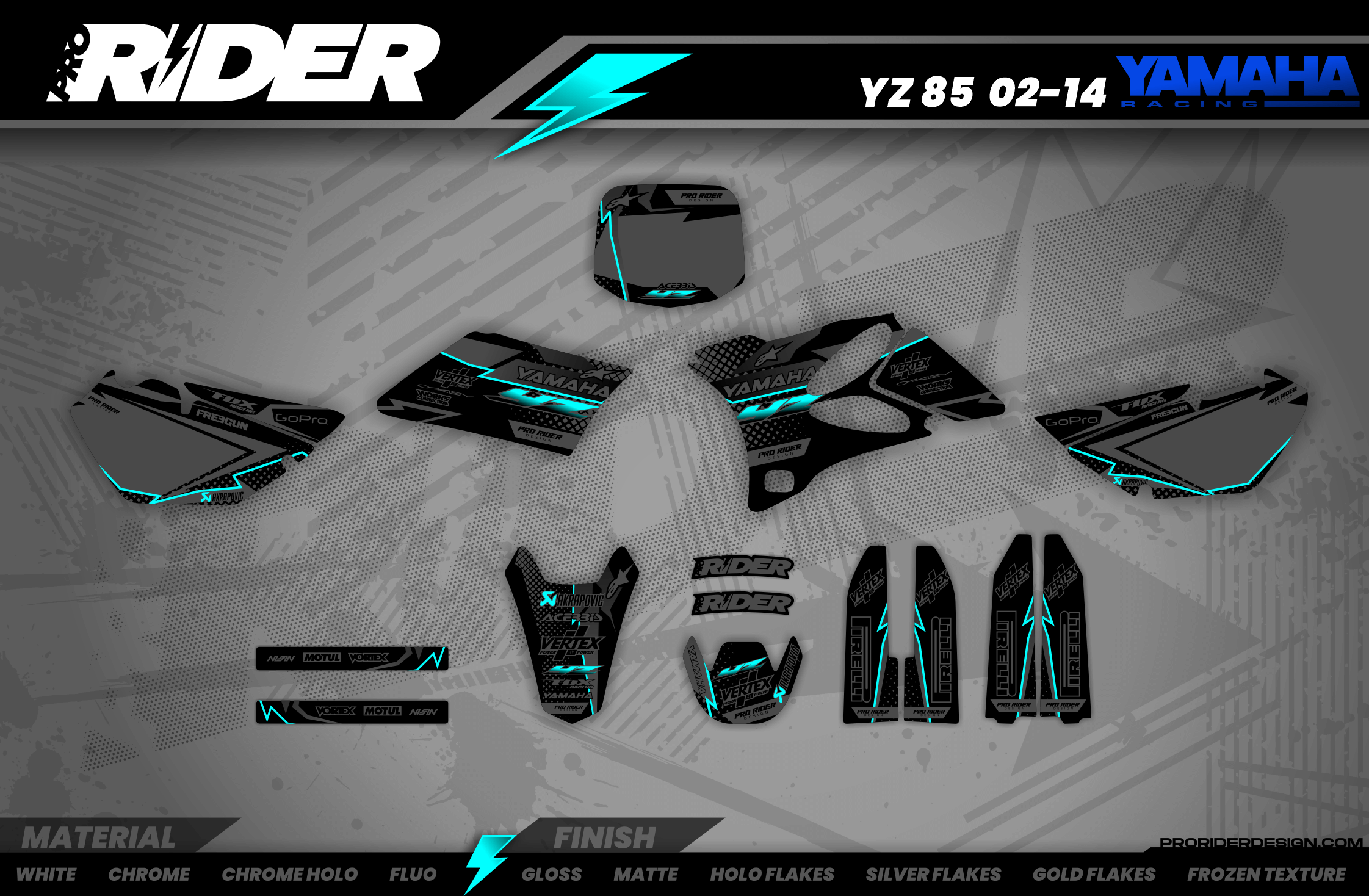 Yamaha graphics KIT FMRFACTORY DARK CYAN