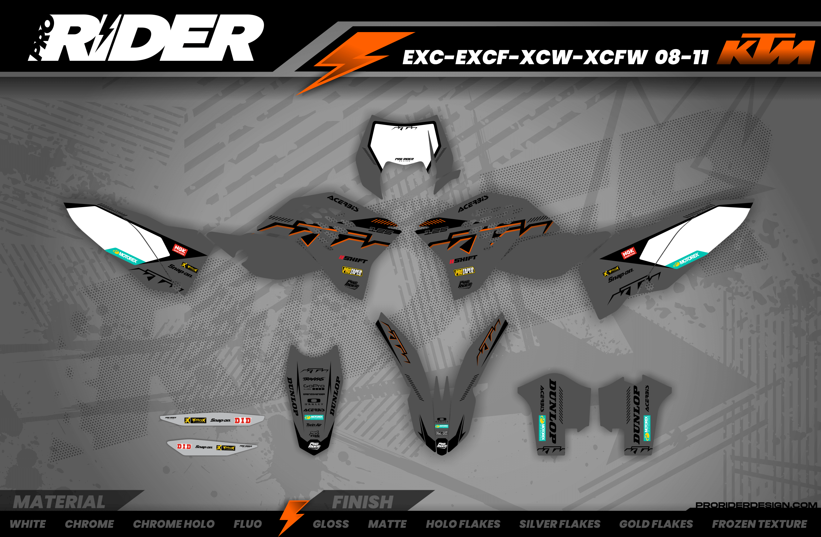 KTM Graphics SX XC SXF XCF EXC.. | Shadow Edition | Grey black
