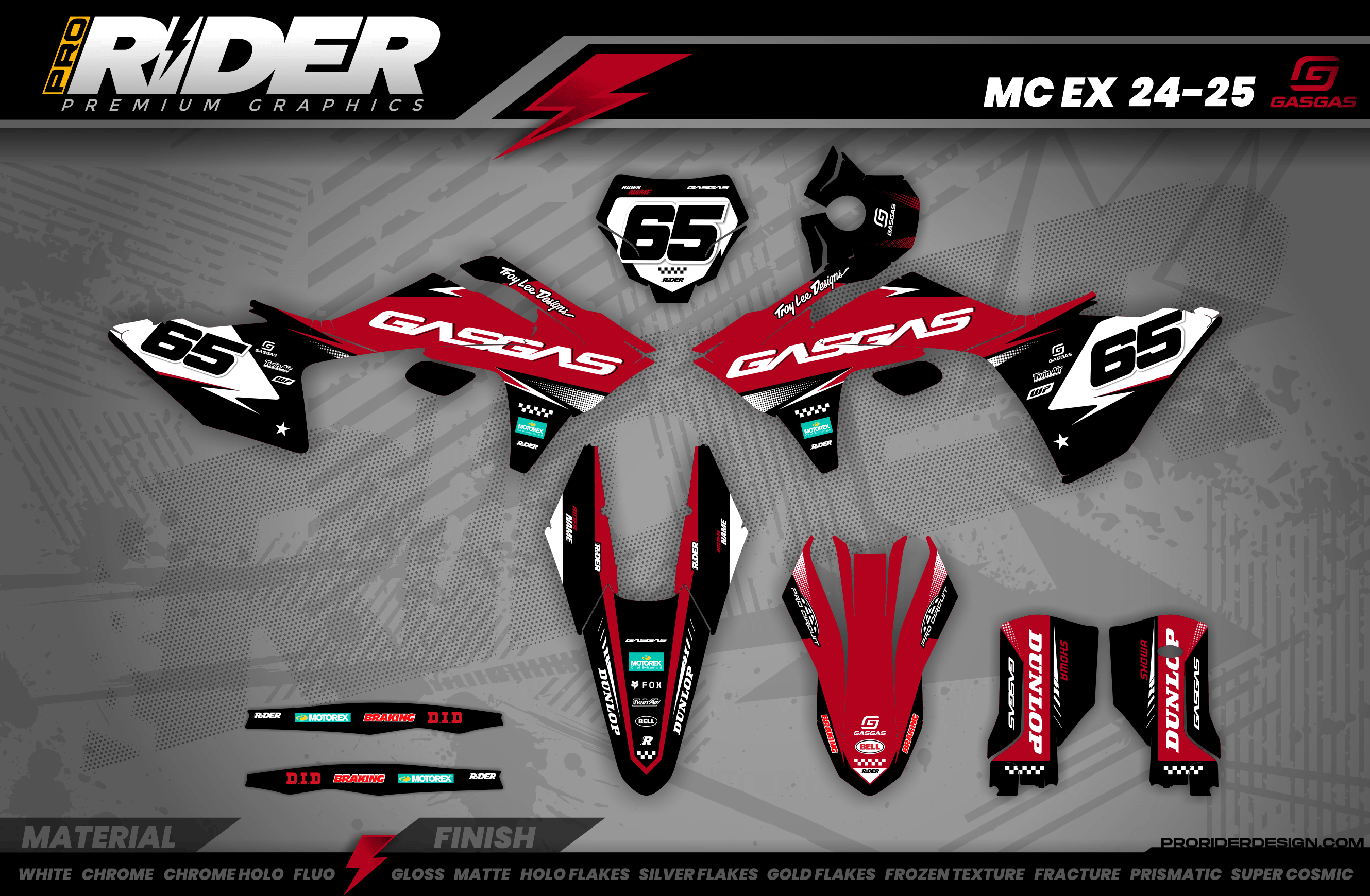RED PULSE GasGas Full Graphics Kit