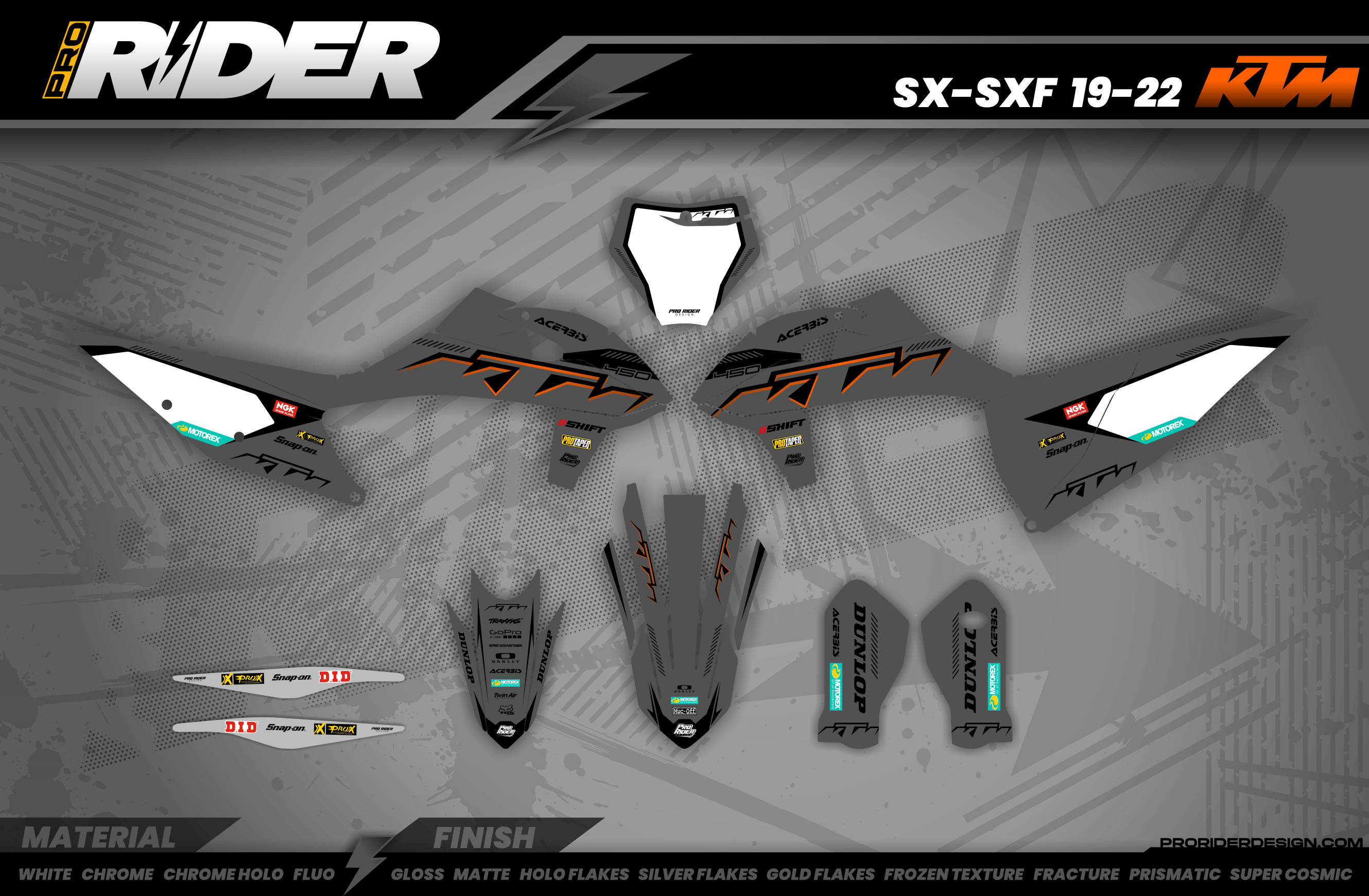 KTM Graphics SX XC SXF XCF EXC.. | Shadow Edition | Grey black